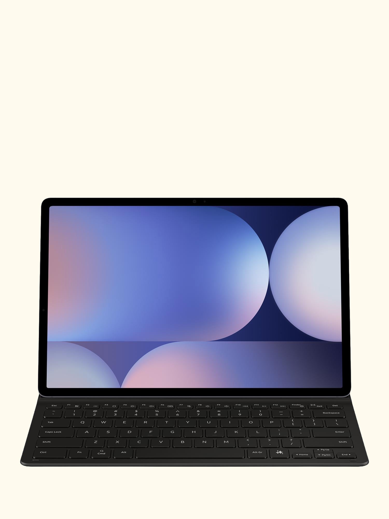 AI Book Cover Keyboard Slim for Galaxy Tab S10+, S9+, S9 FE+, Black