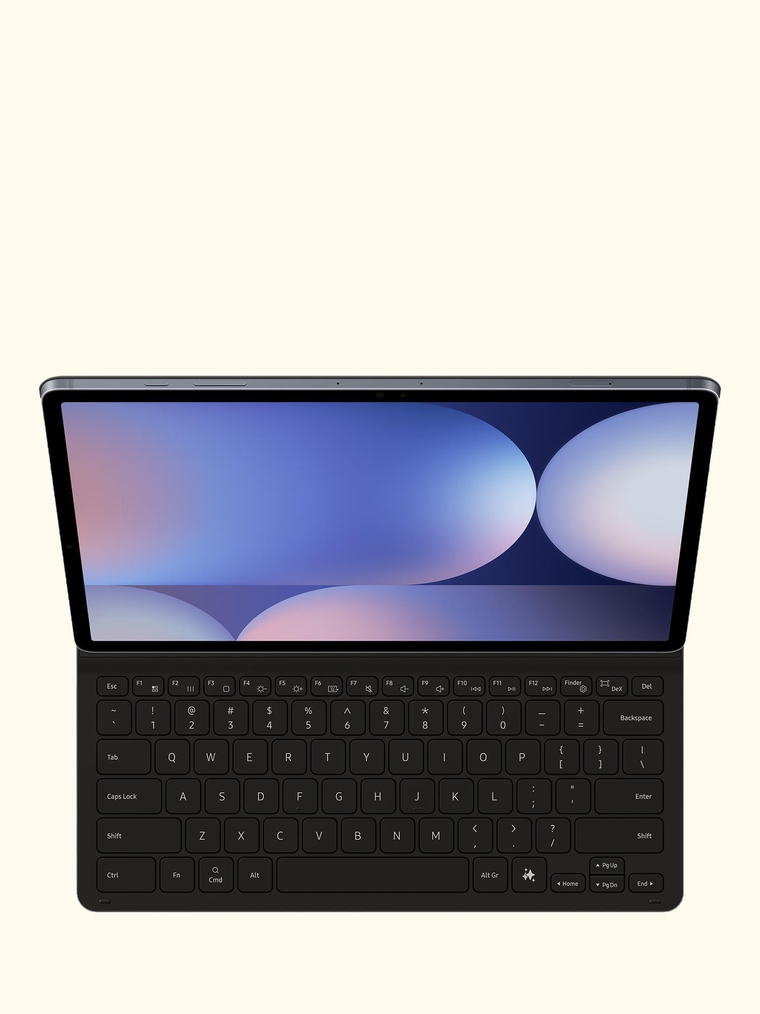 AI Book Cover Keyboard Slim for Galaxy Tab S10+, S9+, S9 FE+, Black