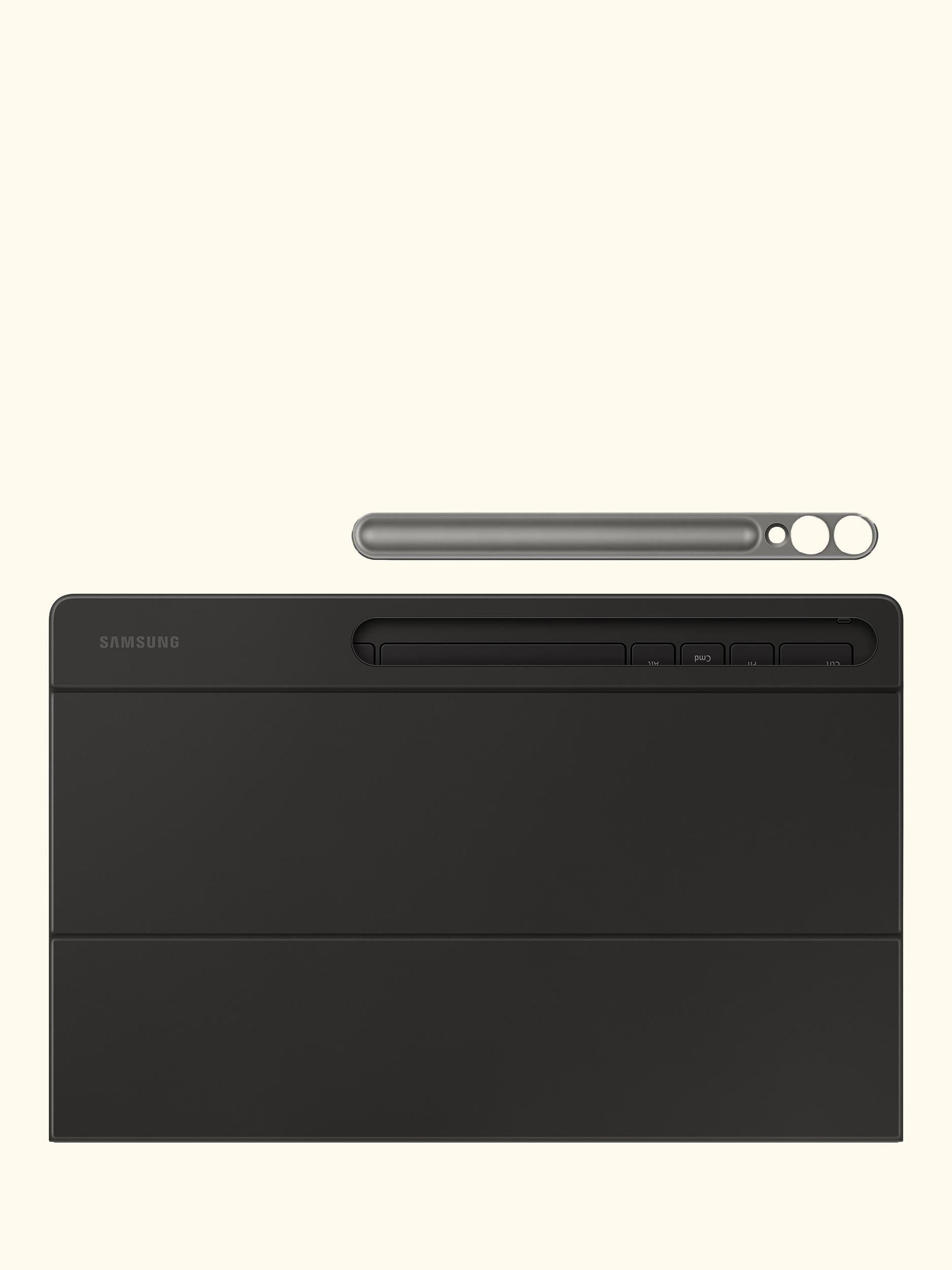 AI Book Cover Keyboard Slim for Galaxy Tab S10 Ultra, S9 Ultra, Black