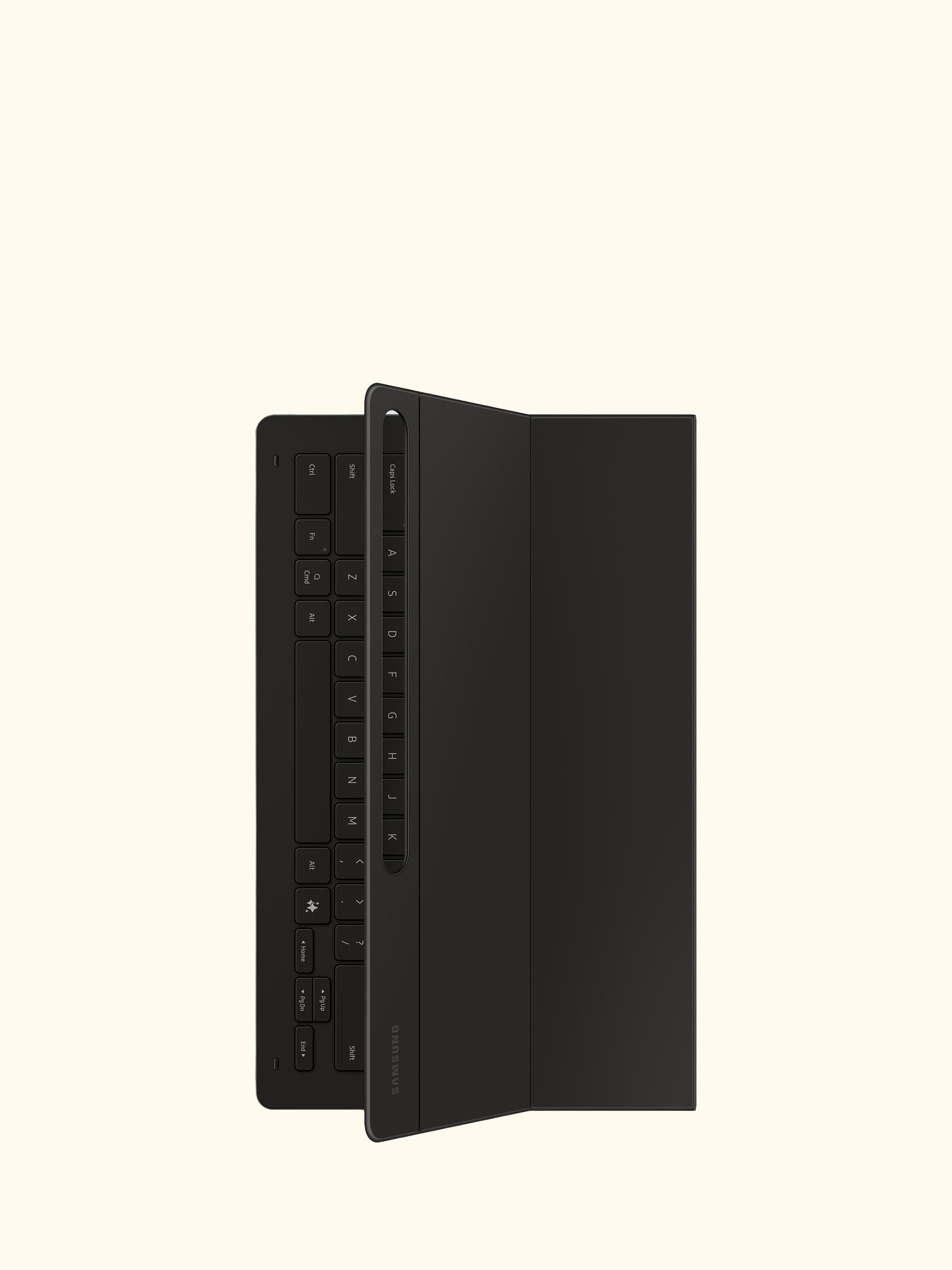 AI Book Cover Keyboard Slim for Galaxy Tab S10 Ultra, S9 Ultra, Black