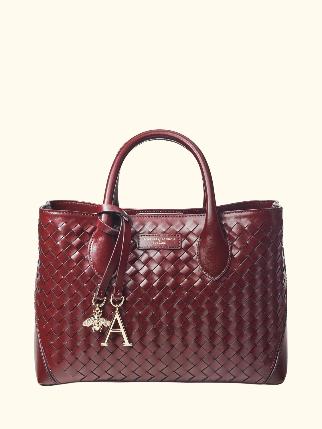 Slot Weave Leather London Midi Tote Bag