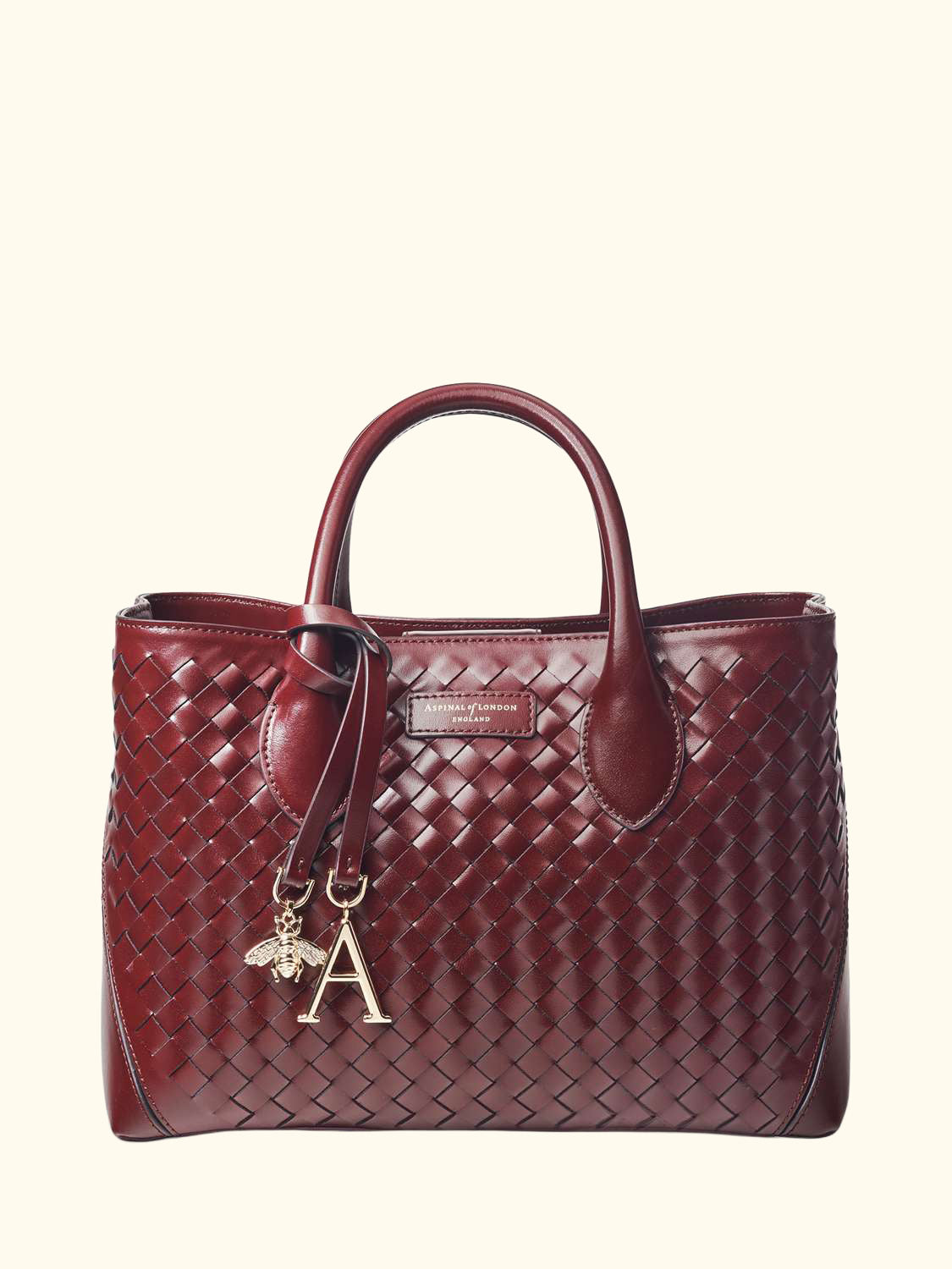Slot Weave Leather London Midi Tote Bag