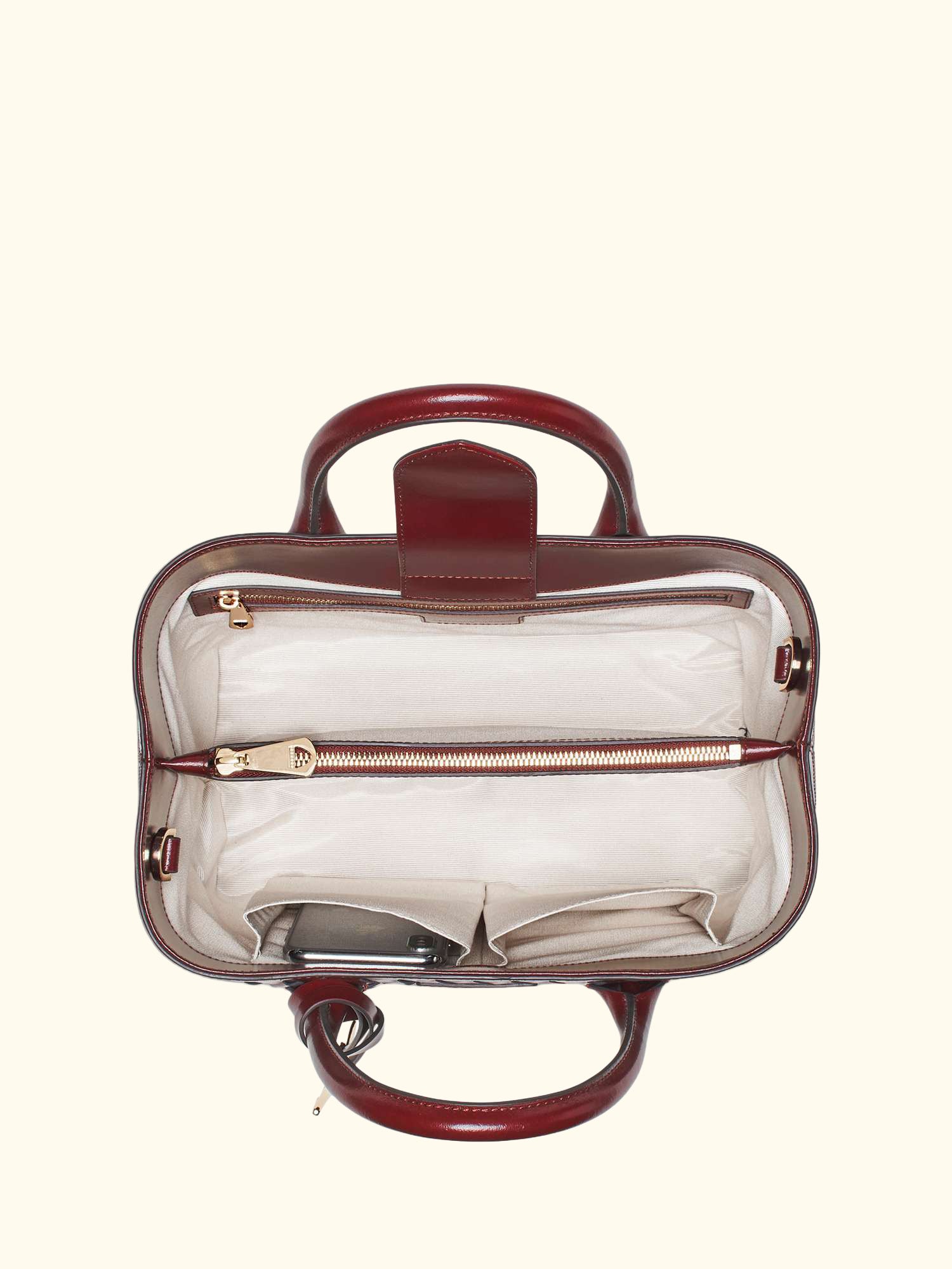 Slot Weave Leather London Midi Tote Bag