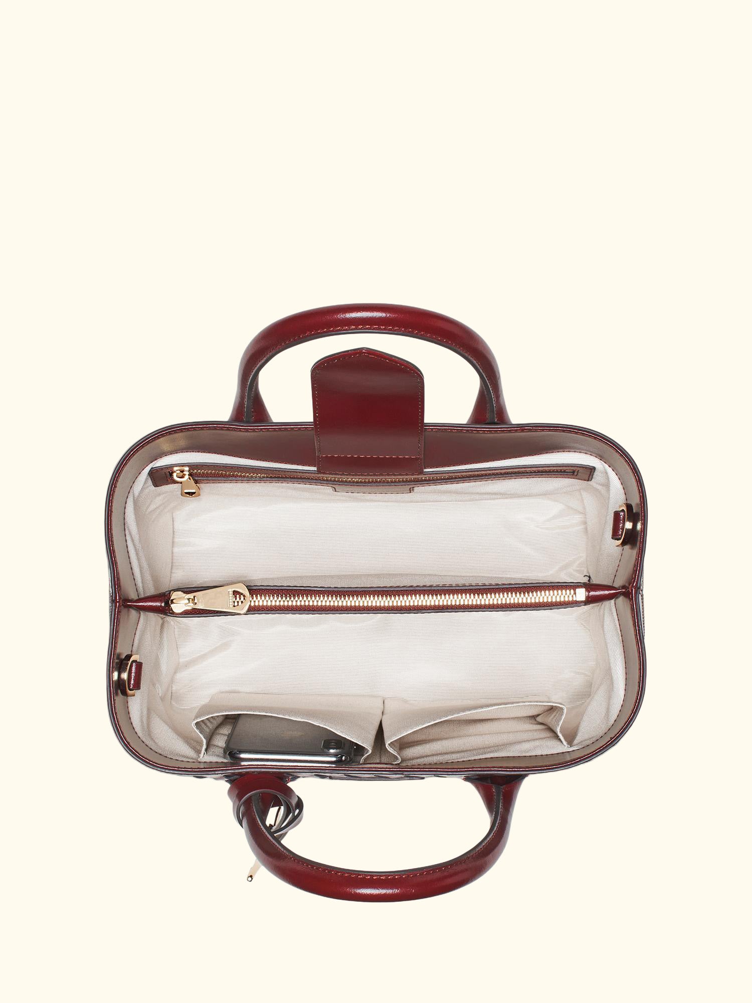 Slot Weave Leather London Midi Tote Bag