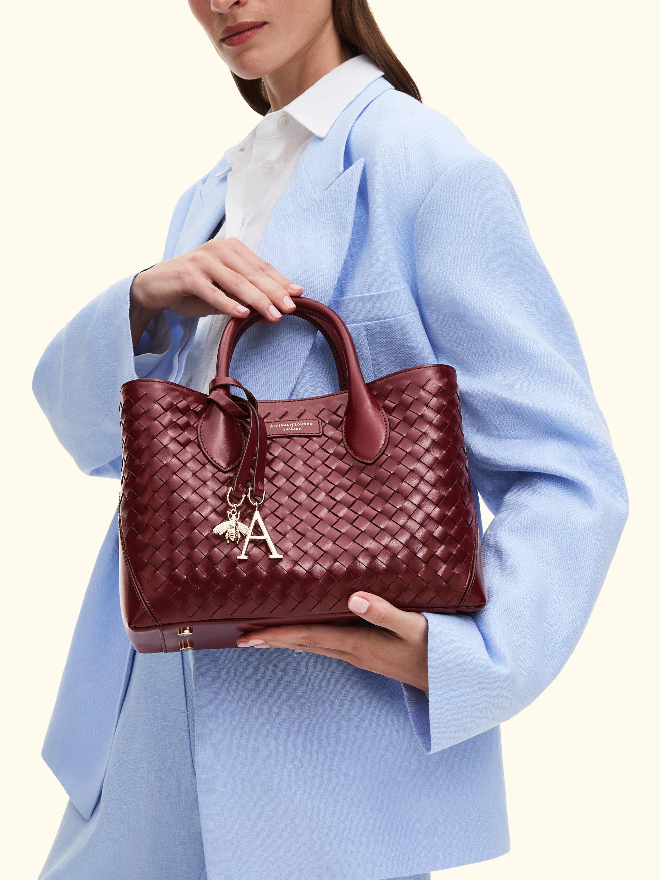 Slot Weave Leather London Midi Tote Bag