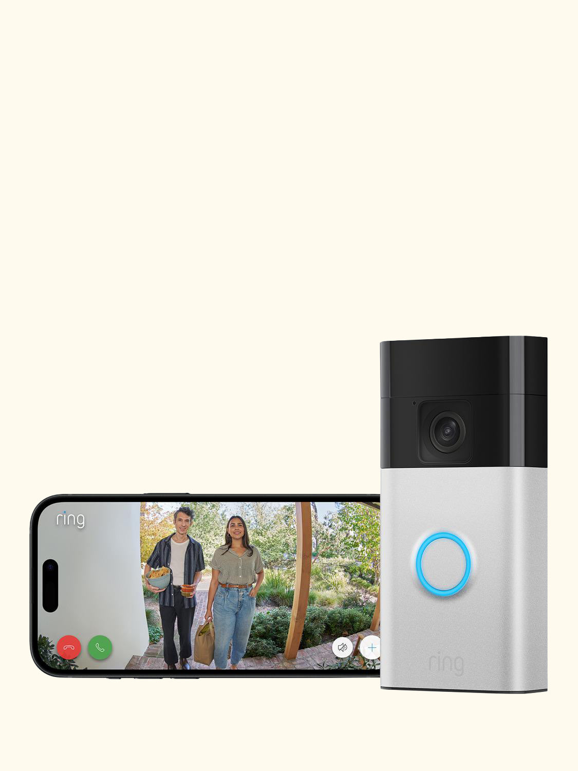 Battery Video Doorbell, Satin Nickel, with Chime (2nd Generation)
