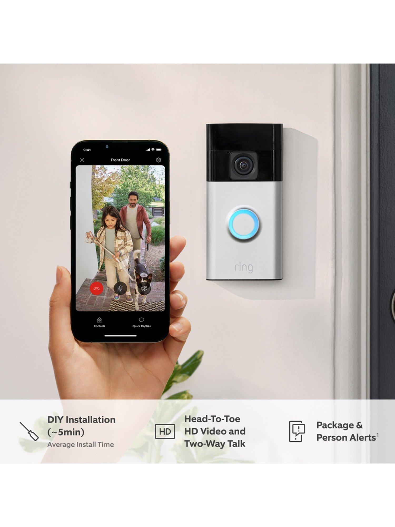 Battery Video Doorbell, Satin Nickel, with Chime (2nd Generation)