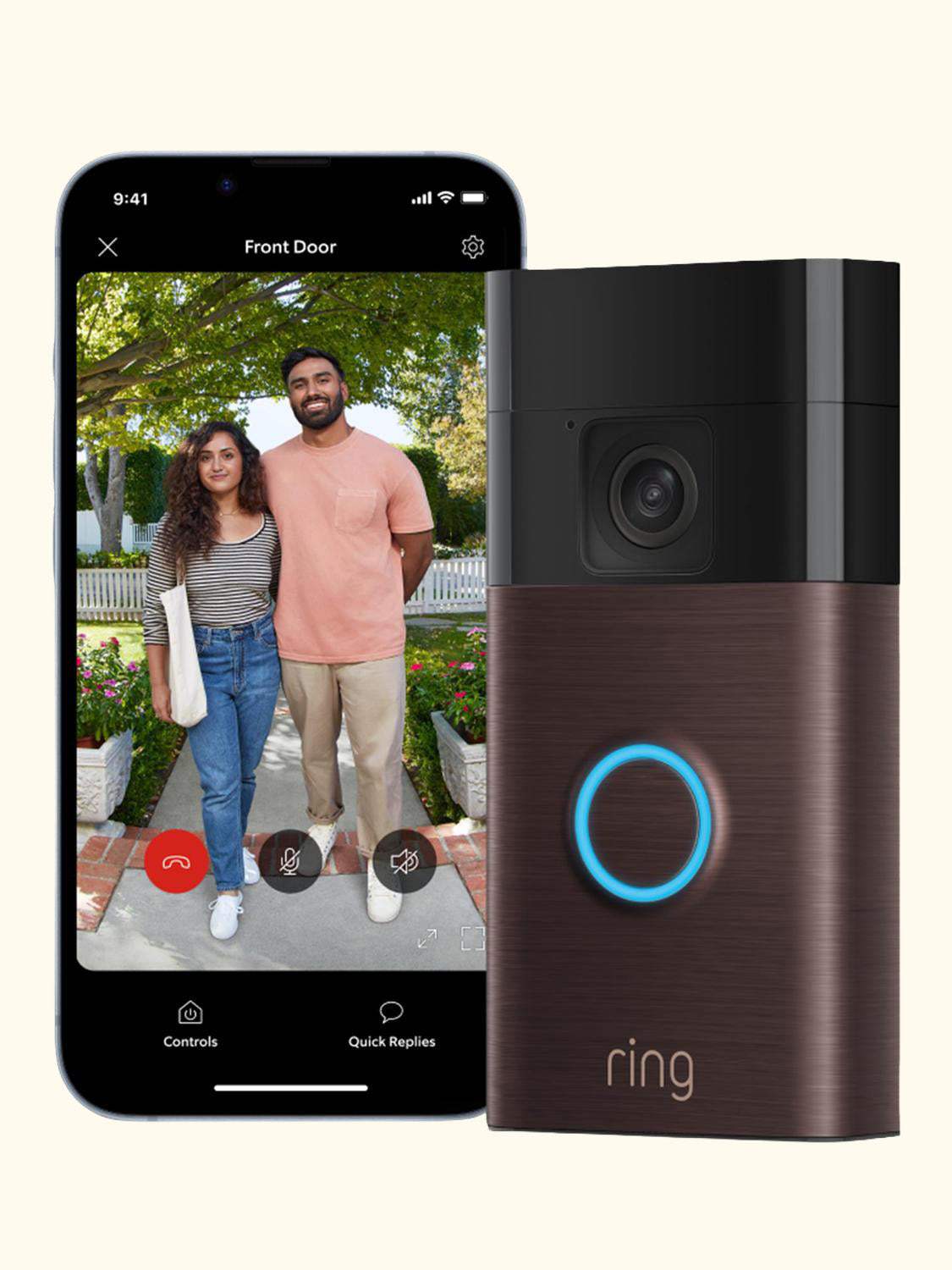 Battery Video Doorbell, Venetian Bronze