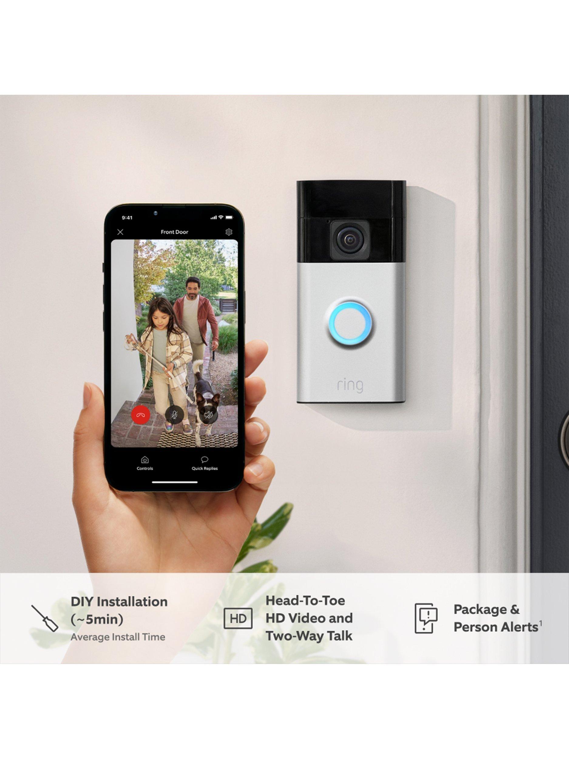 Battery Video Doorbell, Satin Nickel
