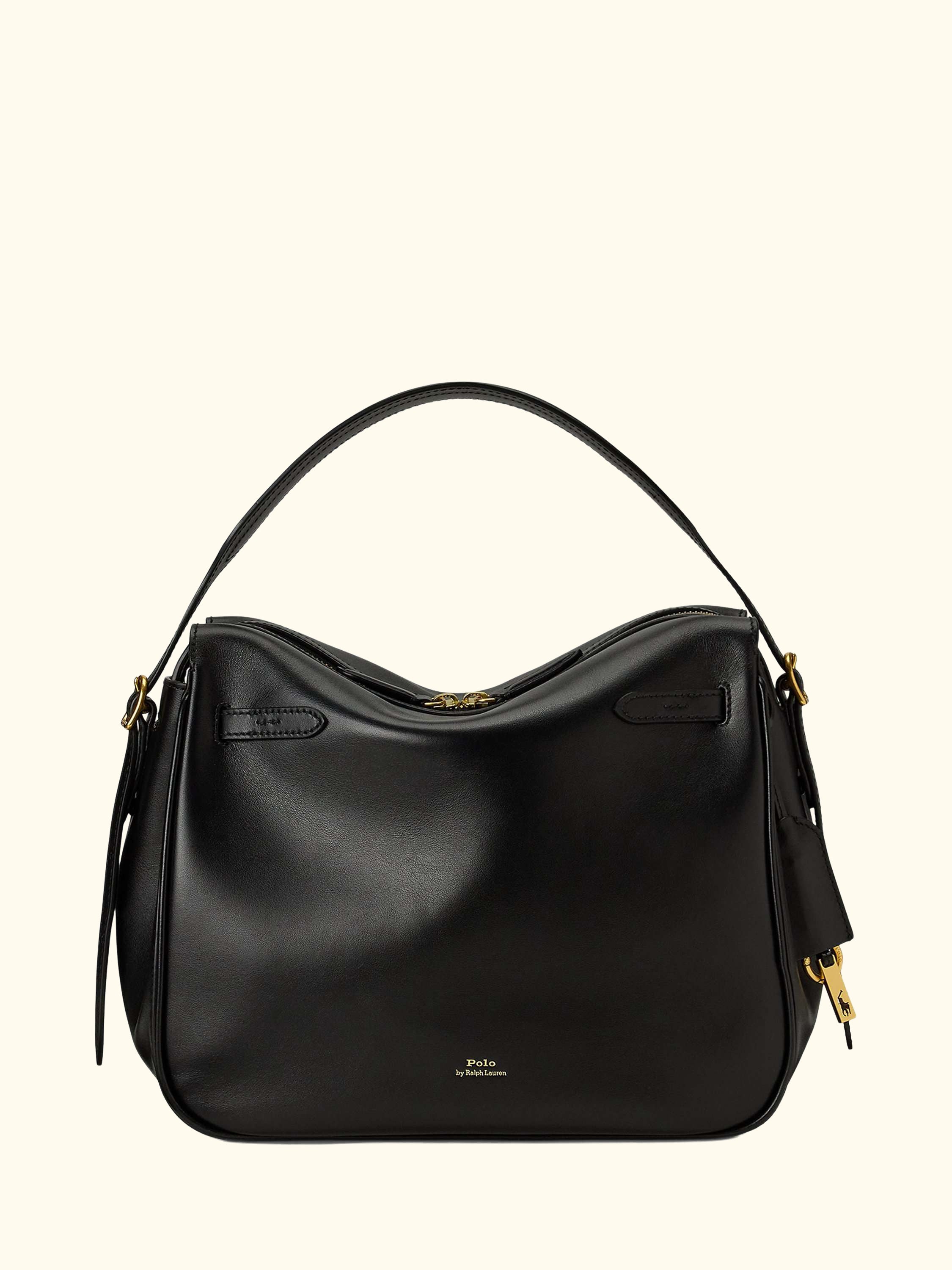 Polo Ralph Lauren Polo ID Leather Satchel, Black