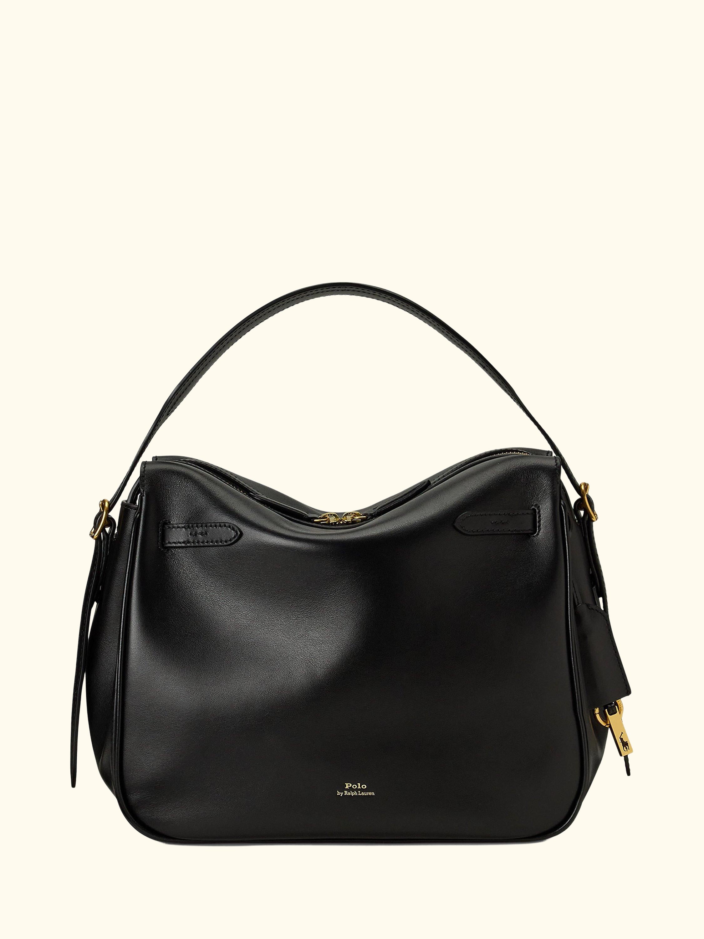 Polo Ralph Lauren Polo ID Leather Satchel, Black