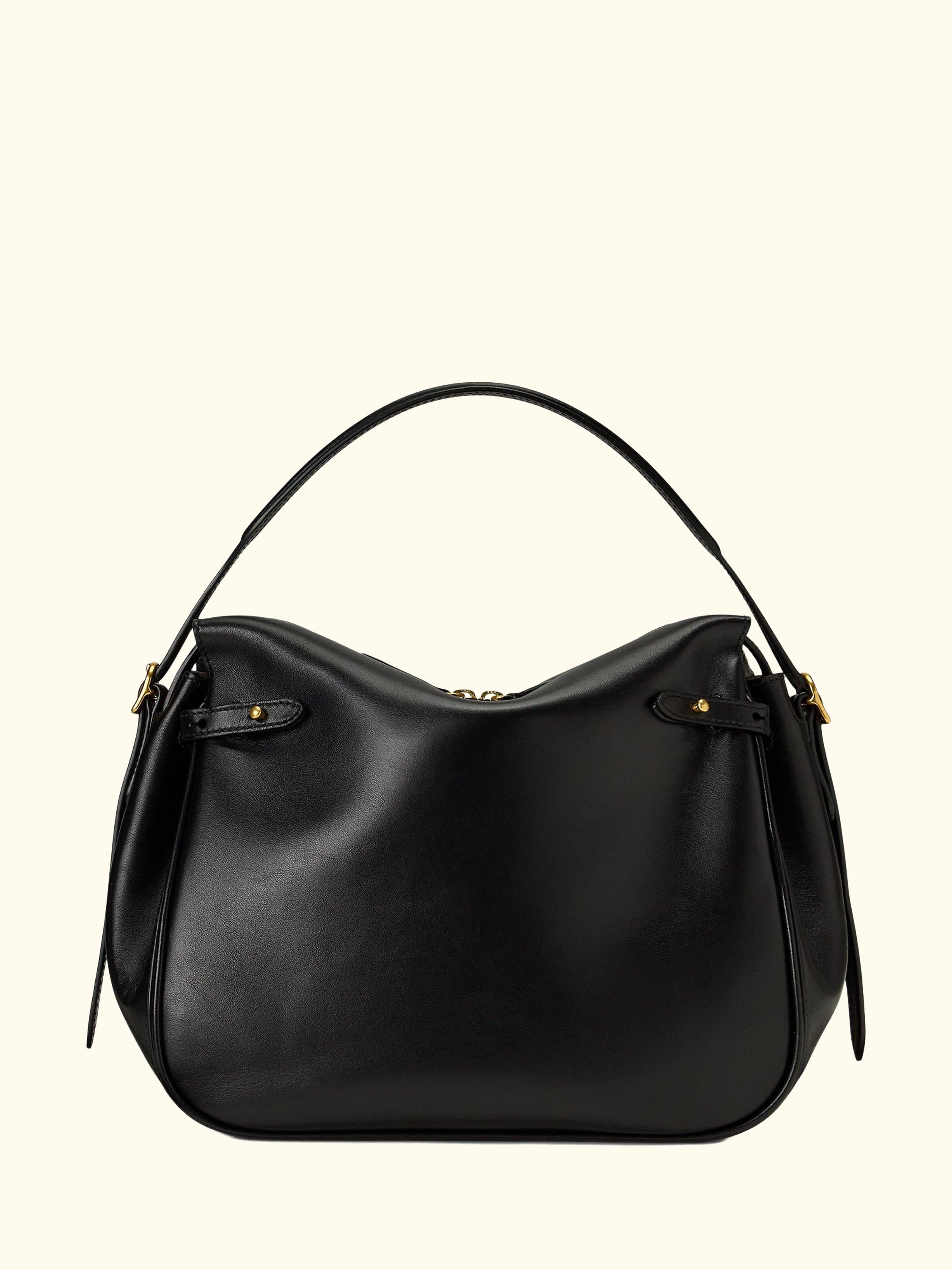 Polo Ralph Lauren Polo ID Leather Satchel, Black