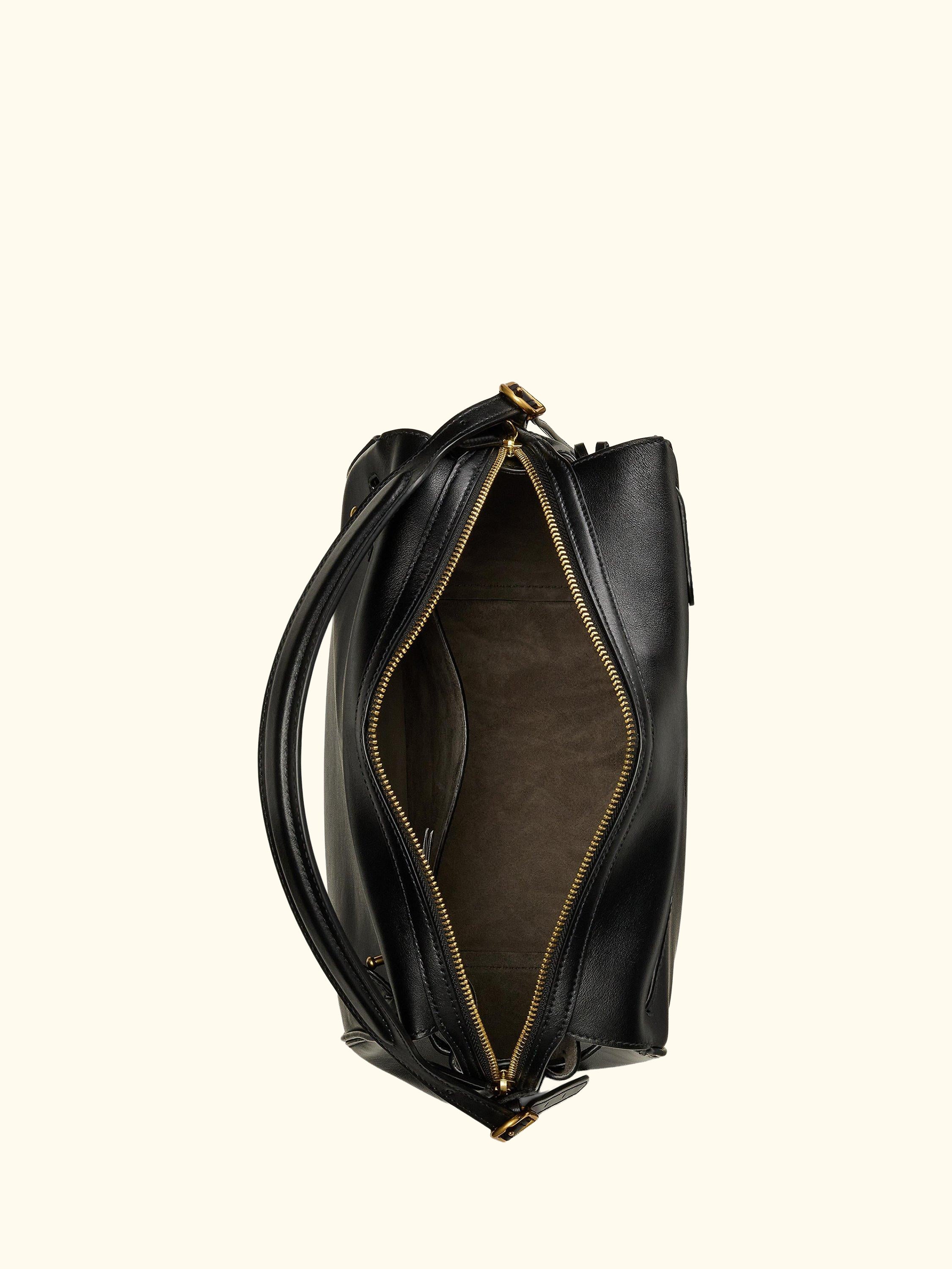 Polo Ralph Lauren Polo ID Leather Satchel, Black