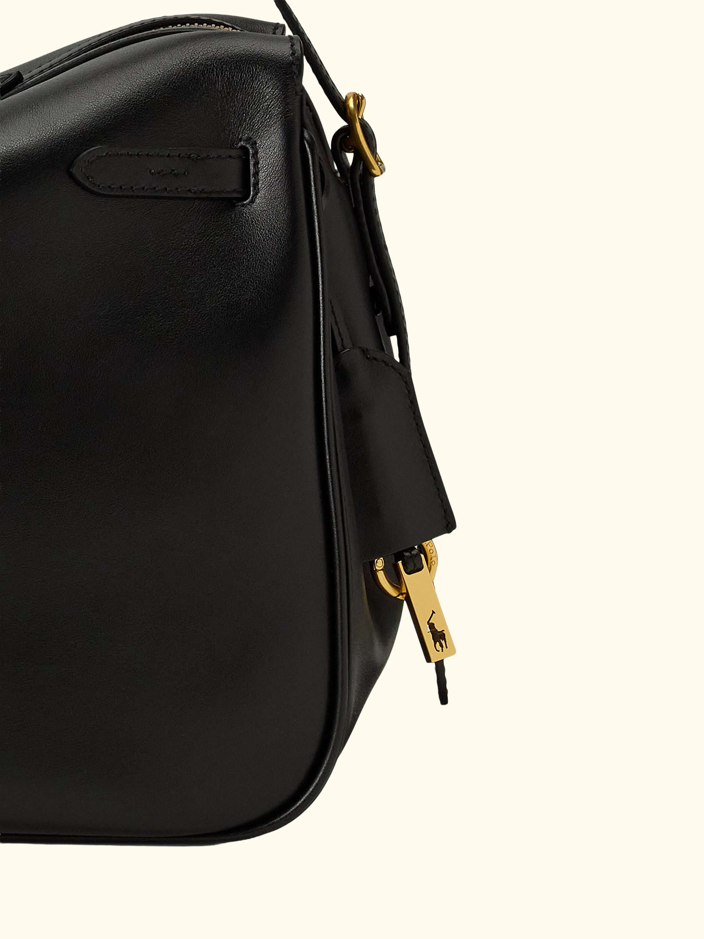Polo Ralph Lauren Polo ID Leather Satchel, Black