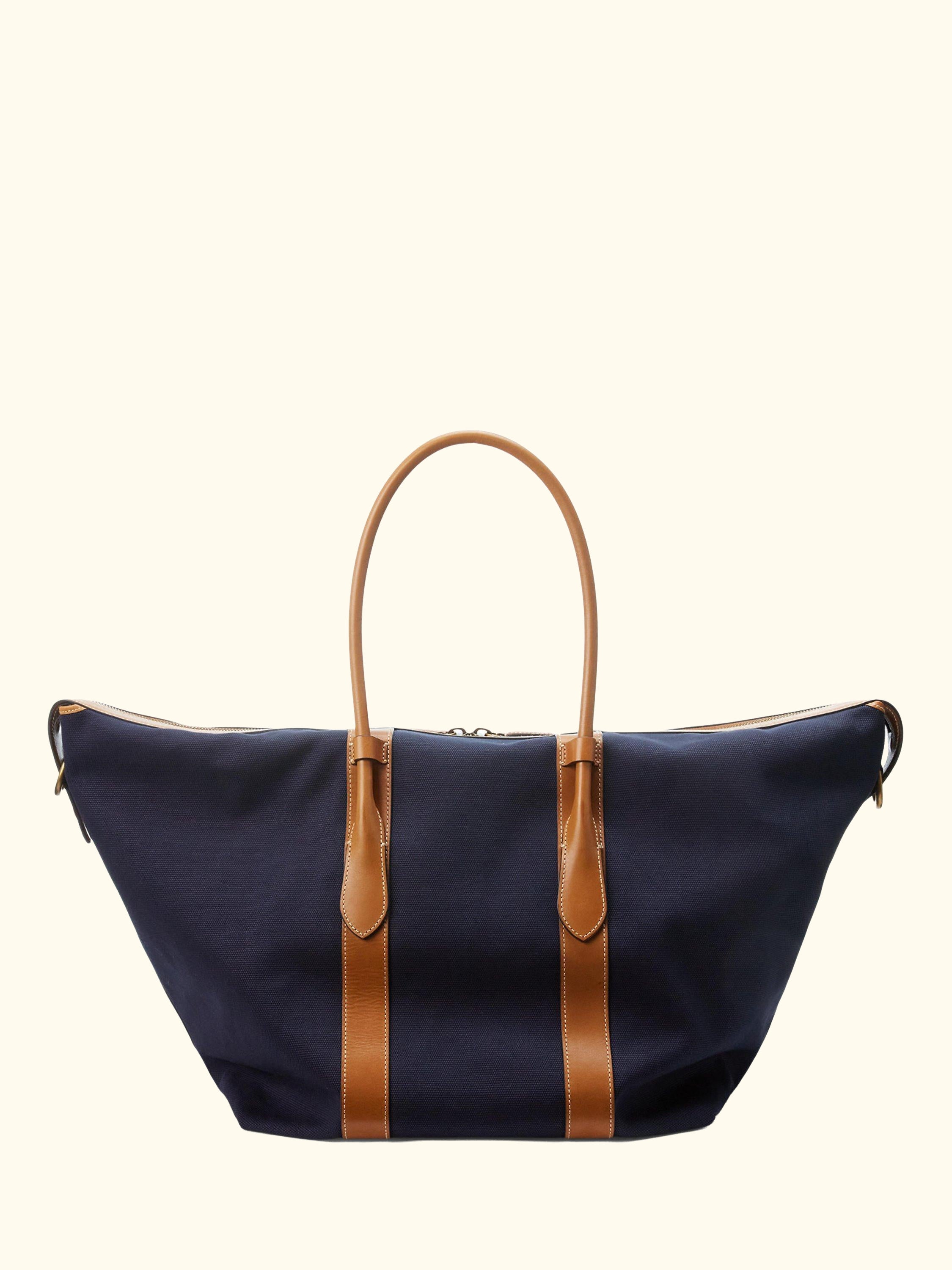 Polo Ralph Lauren XL Tote Bag, Navy/Cuoio