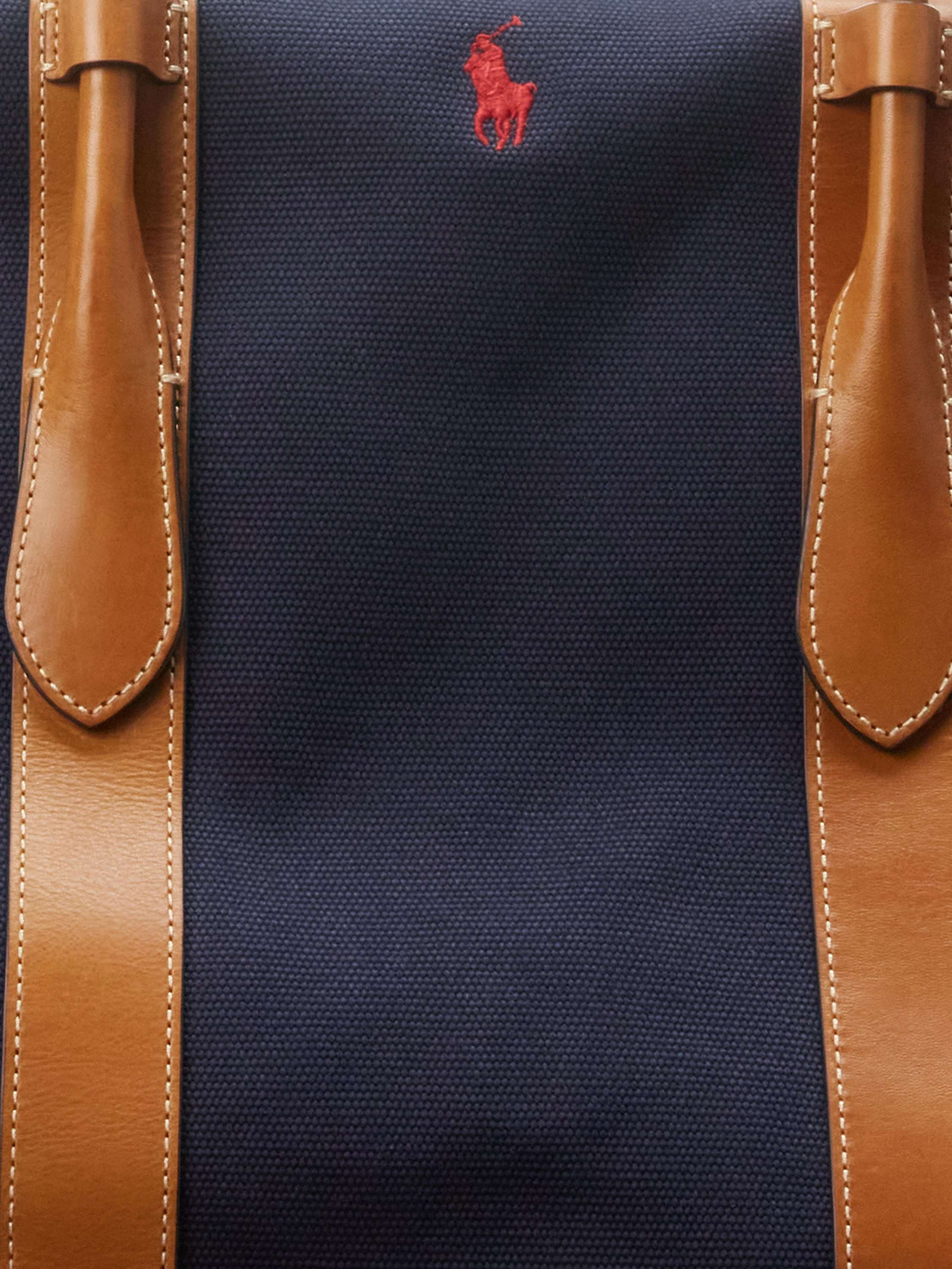 Polo Ralph Lauren XL Tote Bag, Navy/Cuoio