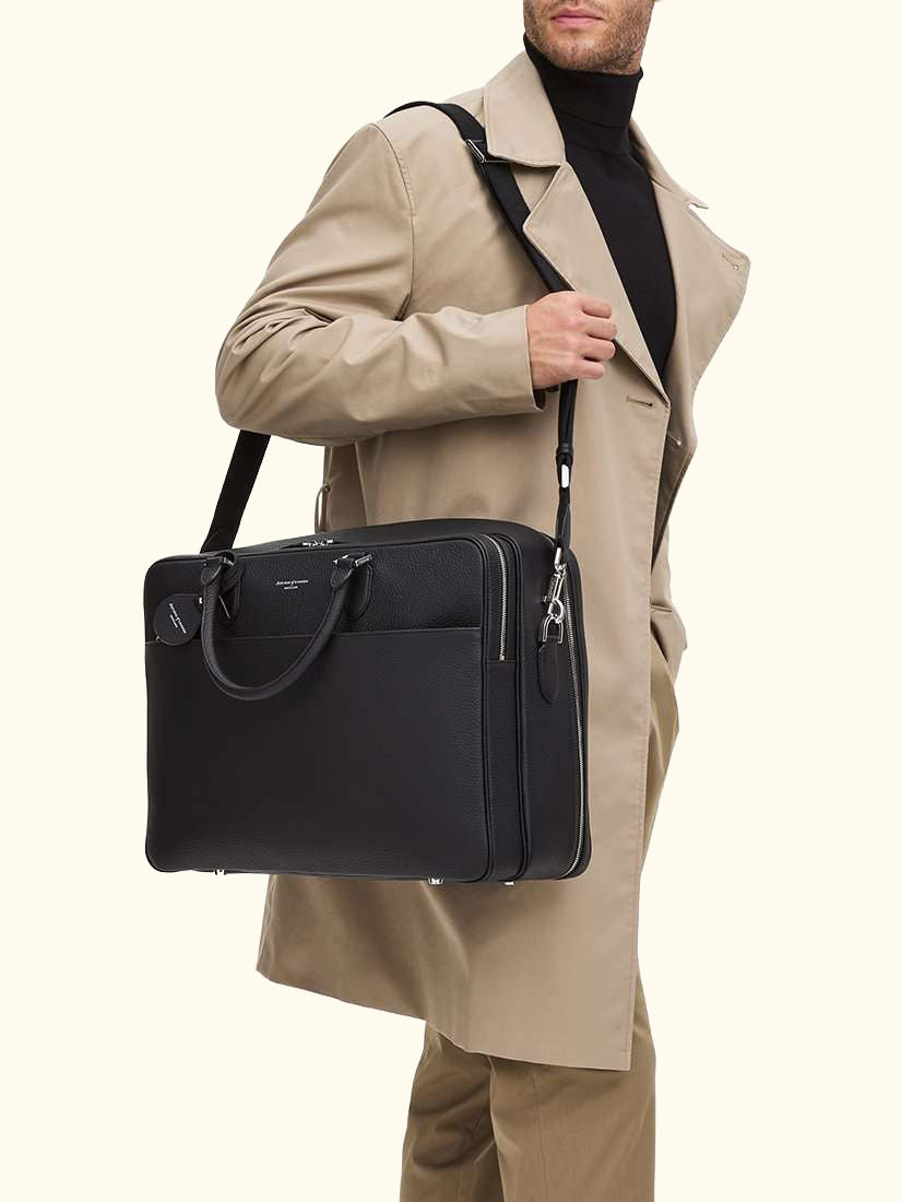 Aspinal of Lonson 48 Hour Mount Street Leather Travel Bag