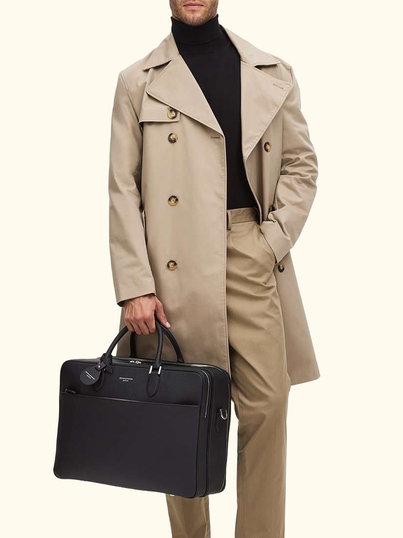 Aspinal of Lonson 48 Hour Mount Street Leather Travel Bag