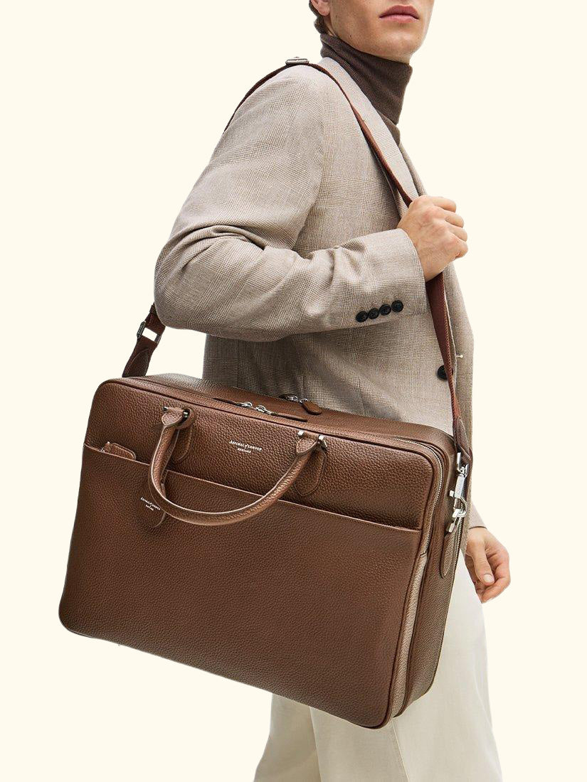 Aspinal of Lonson 48 Hour Mount Street Leather Travel Bag