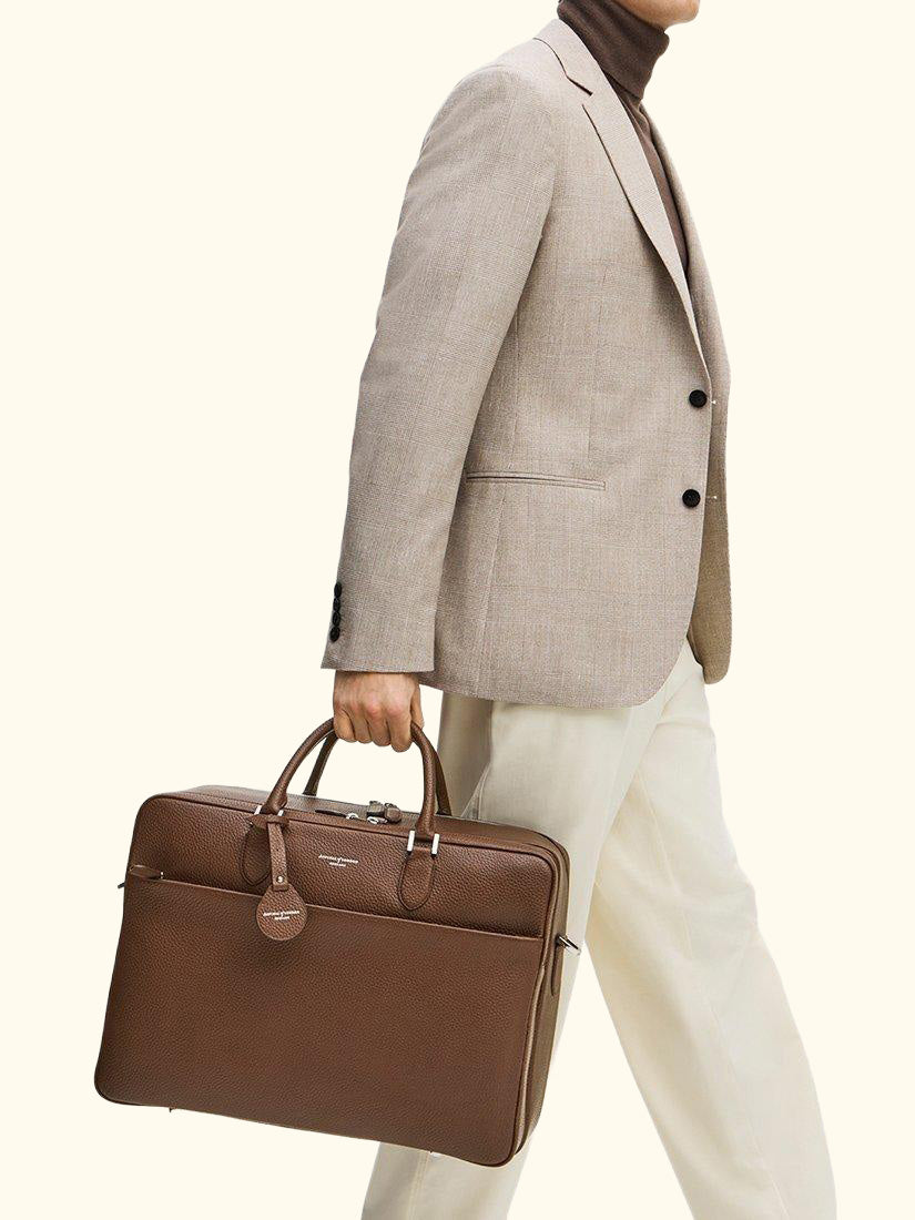 Aspinal of Lonson 48 Hour Mount Street Leather Travel Bag