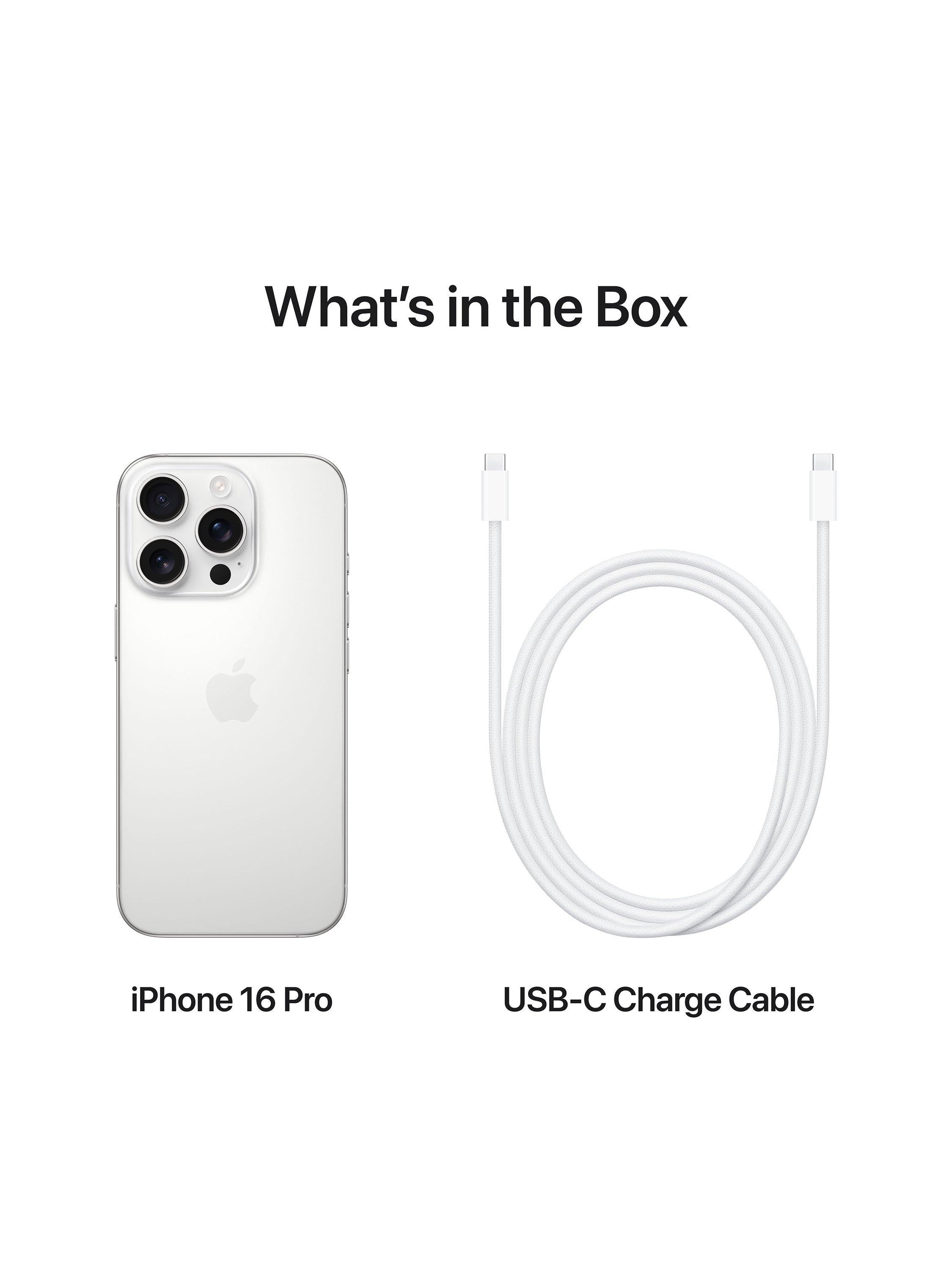 iPhone 16 Pro, iOS, 6.3", 5G, SIM Free, 512GB, White Titanium