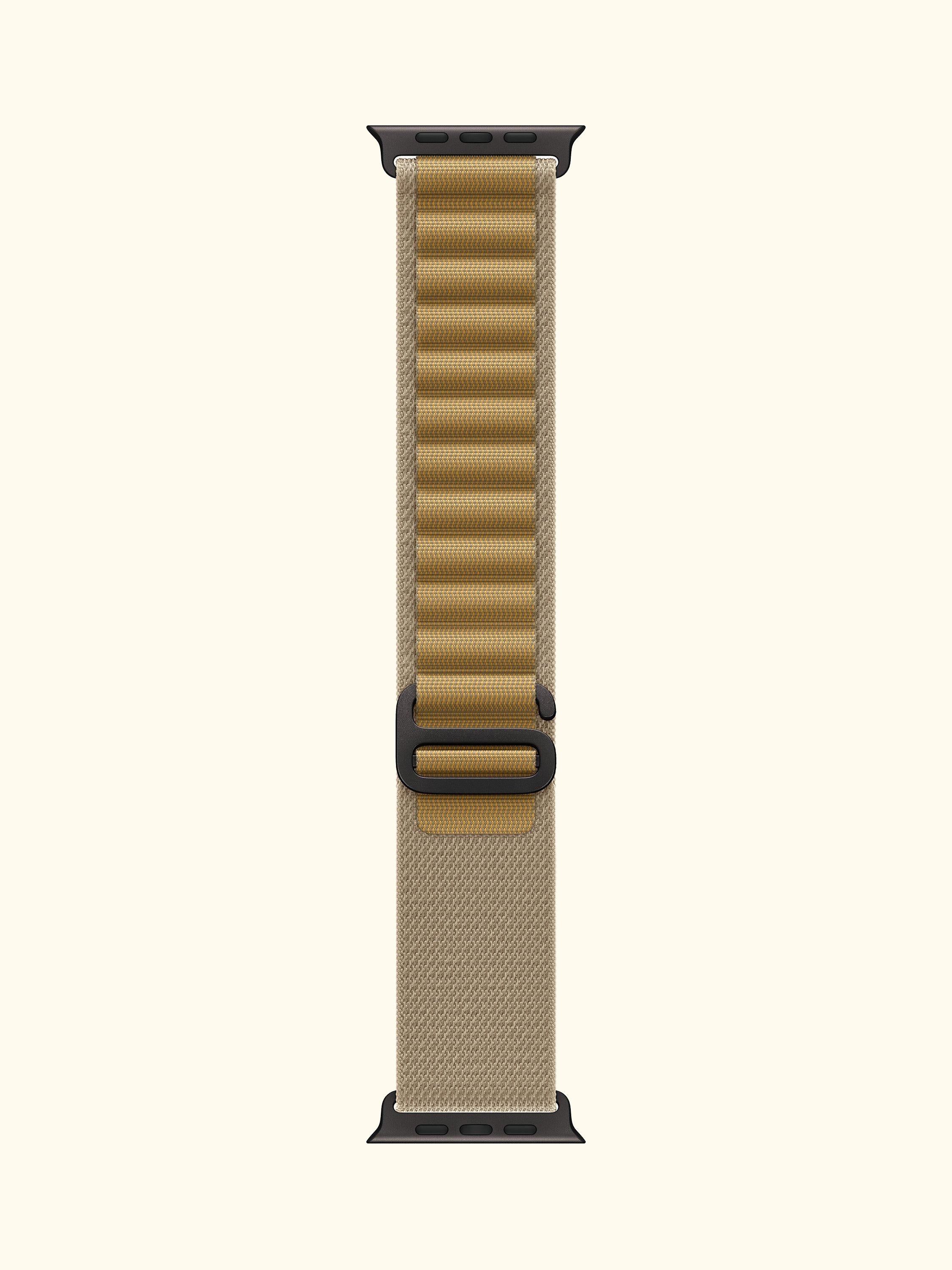 Watch 49mm Tan Alpine Loop, Large, Black Titanium Finish