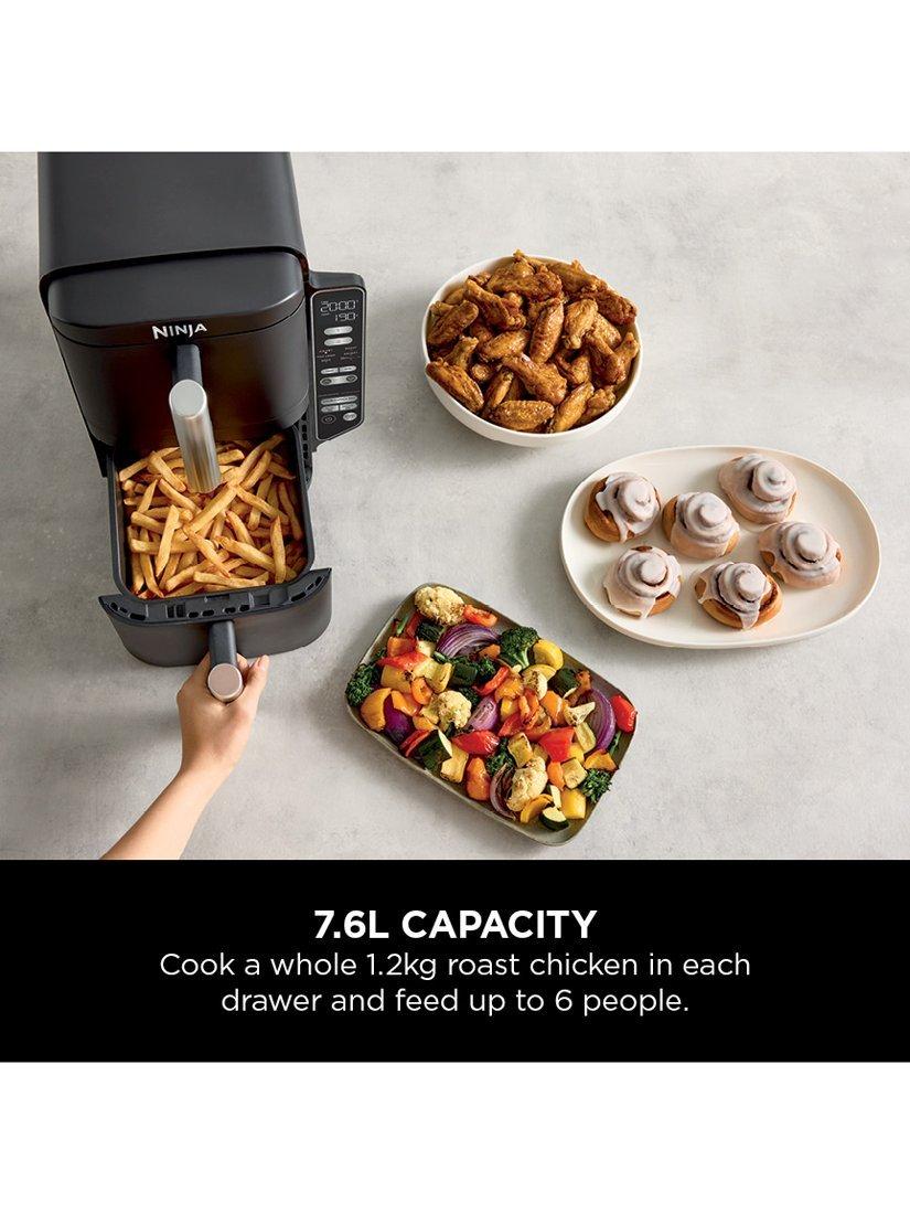 SL300UK Double Stack 2-Drawer Air Fryer, 7.6L, Black