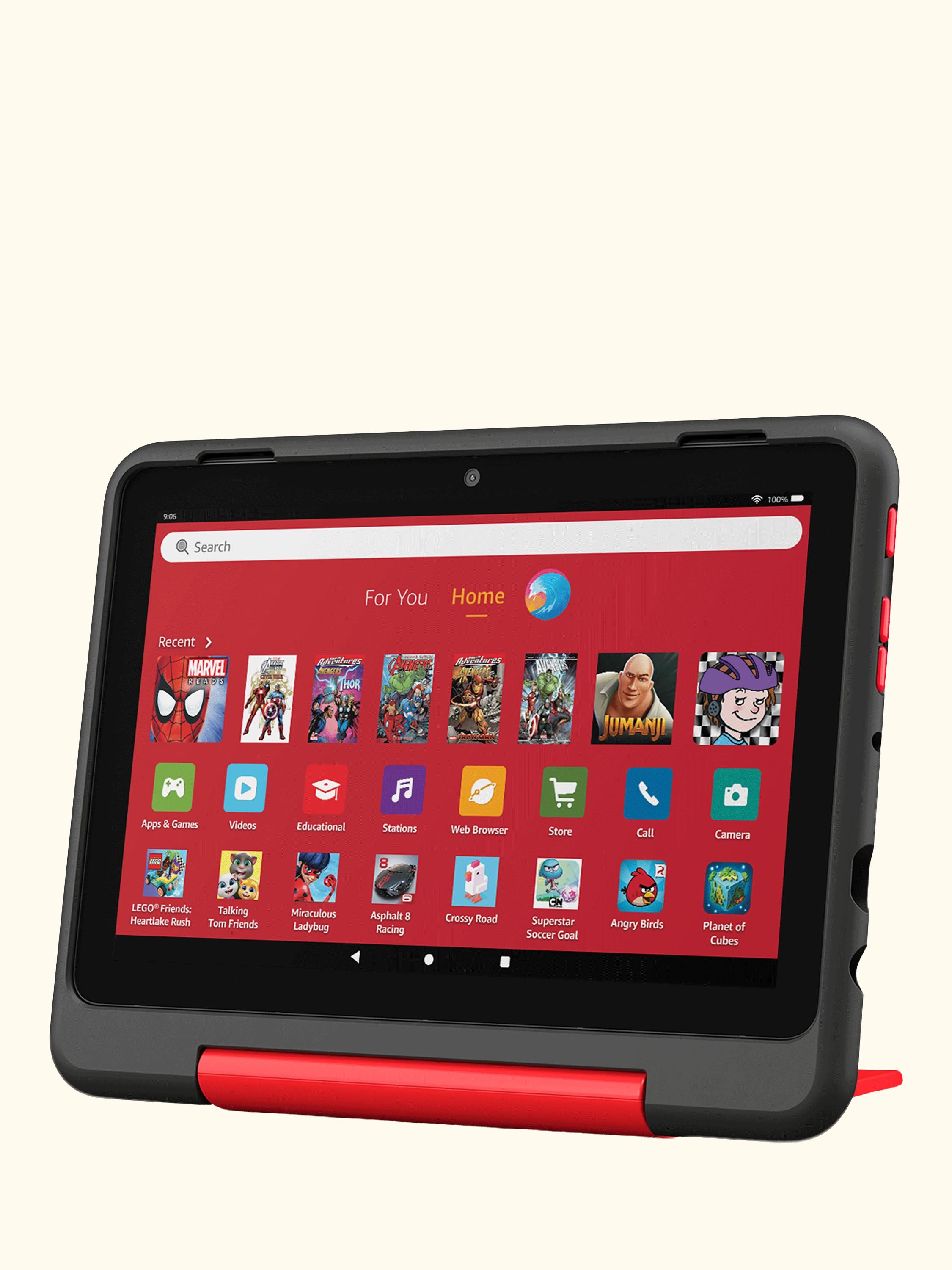 Fire HD 8 Tablet Kids Pro Edition (2024) for ages 6-12 with Slim Case & Parental Controls, Hexa-core, Fire OS, Wi-Fi, 32GB, 8", Marvel Avengers