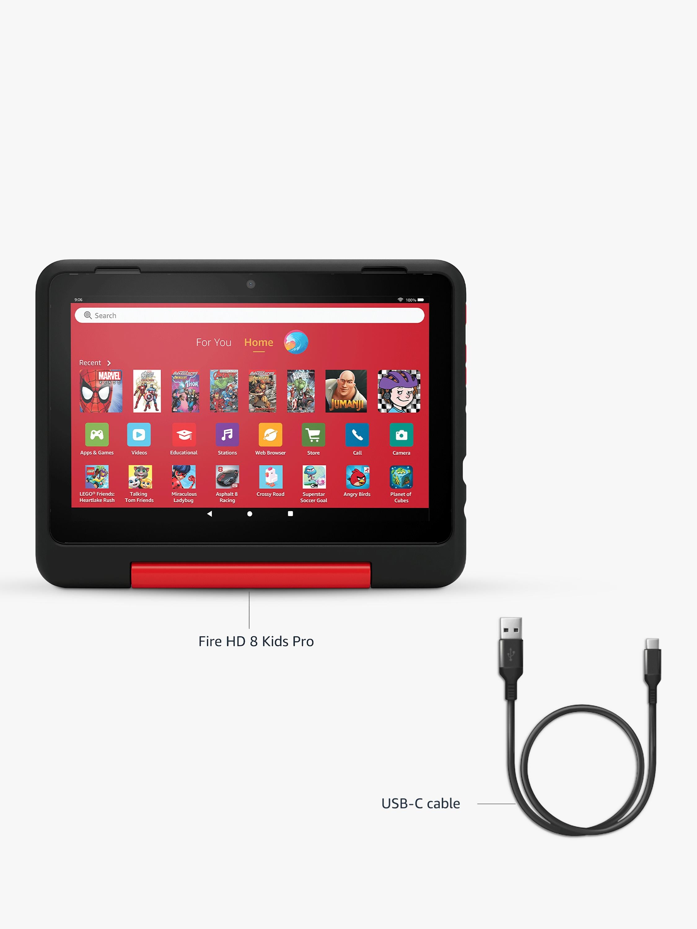 Fire HD 8 Tablet Kids Pro Edition (2024) for ages 6-12 with Slim Case & Parental Controls, Hexa-core, Fire OS, Wi-Fi, 32GB, 8", Marvel Avengers