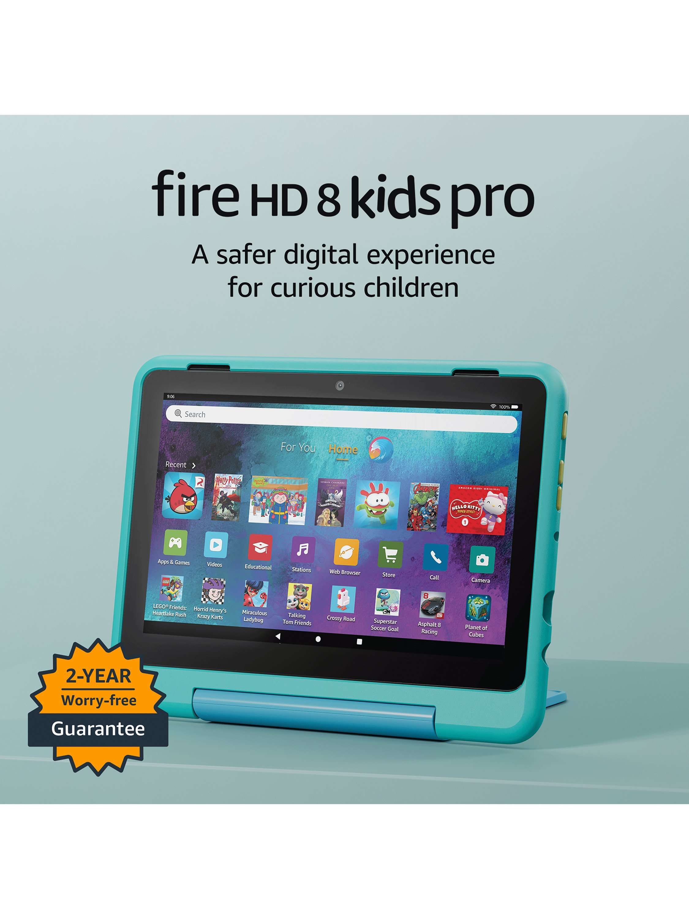 Fire HD 8 Tablet Kids Pro Edition (2024) for ages 6-12 with Slim Case & Parental Controls, Hexa-core, Fire OS, Wi-Fi, 32GB, 8", Marvel Avengers