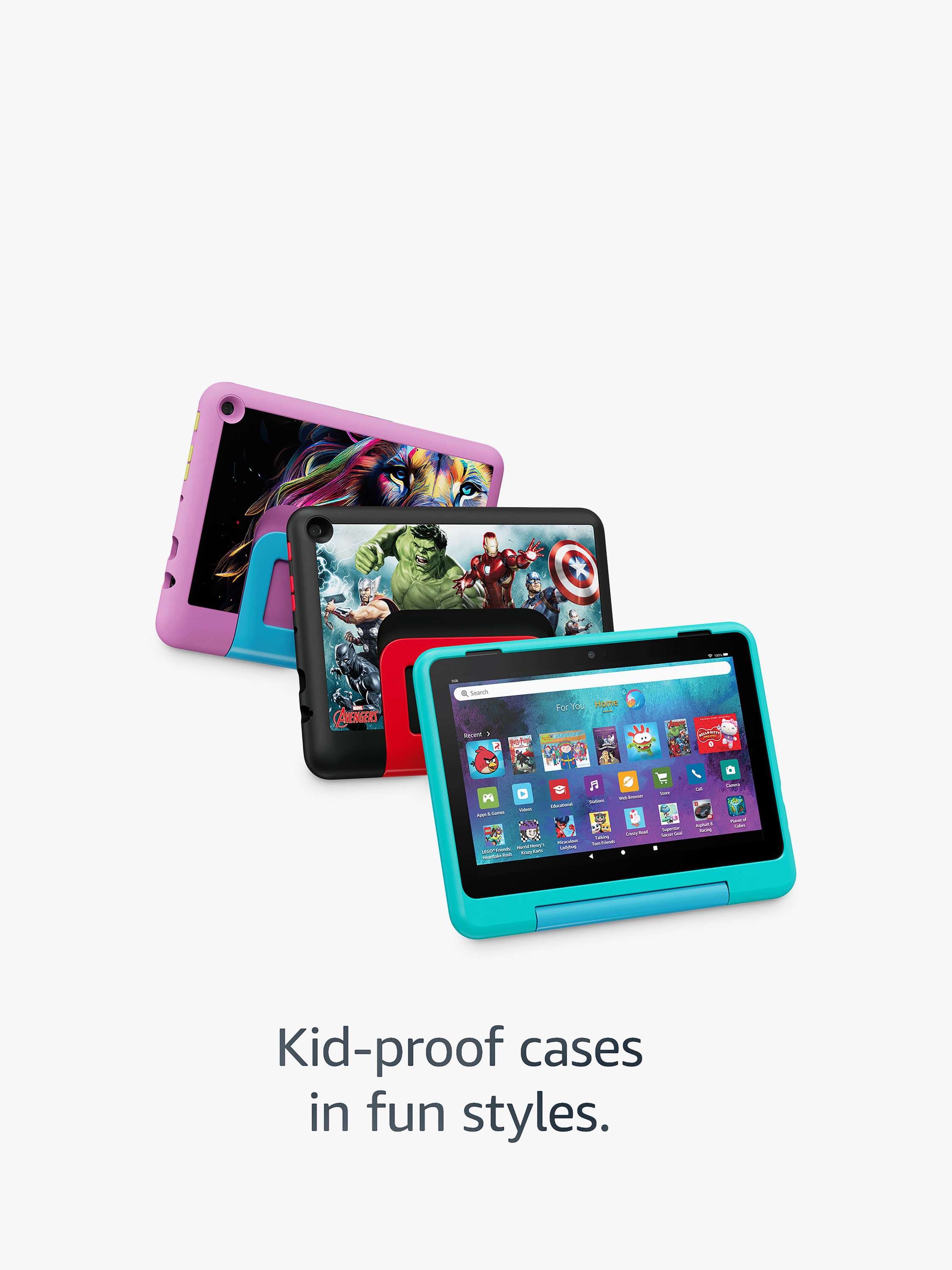 Fire HD 8 Tablet Kids Pro Edition (2024) for ages 6-12 with Slim Case & Parental Controls, Hexa-core, Fire OS, Wi-Fi, 32GB, 8", Marvel Avengers