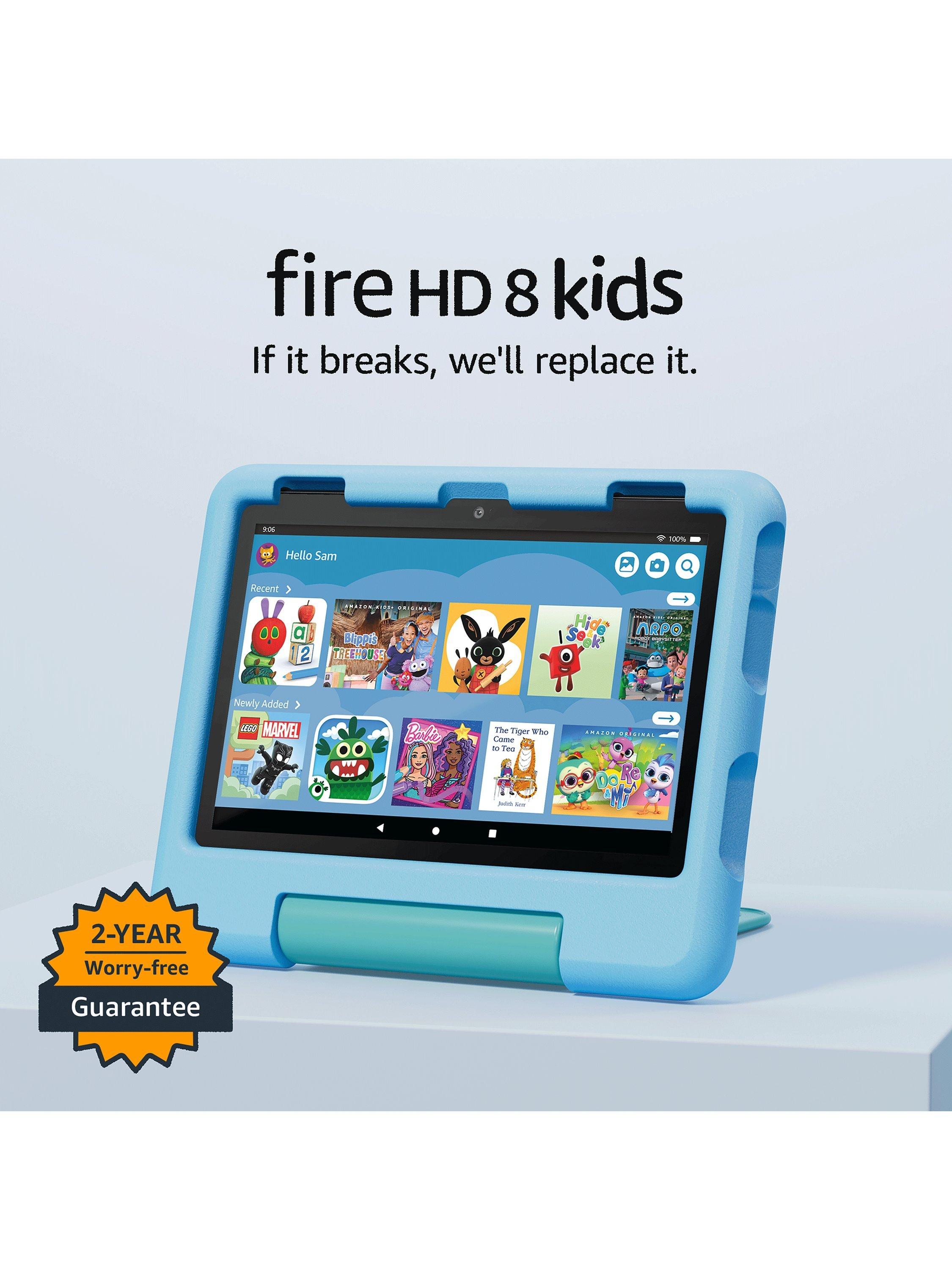 Fire HD 8 Tablet Kids Edition (2024) for ages 3-7 with Kid-Proof Case & Parental Controls, Hexa-core, Fire OS, Wi-Fi, 32GB, 8"