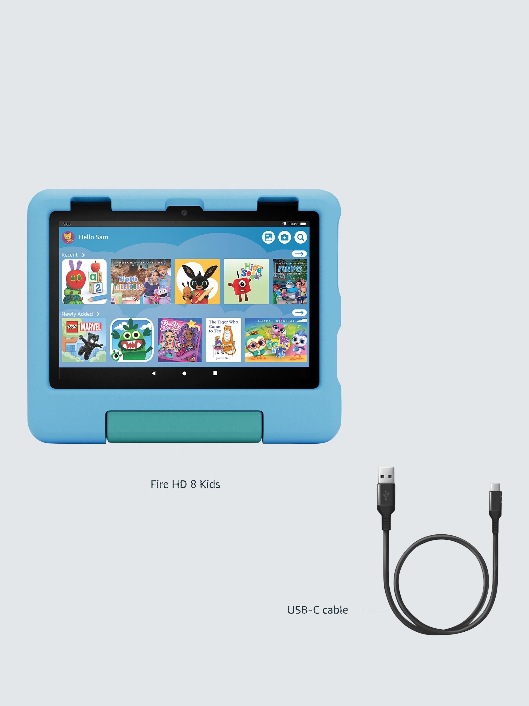 Fire HD 8 Tablet Kids Edition (2024) for ages 3-7 with Kid-Proof Case & Parental Controls, Hexa-core, Fire OS, Wi-Fi, 32GB, 8"