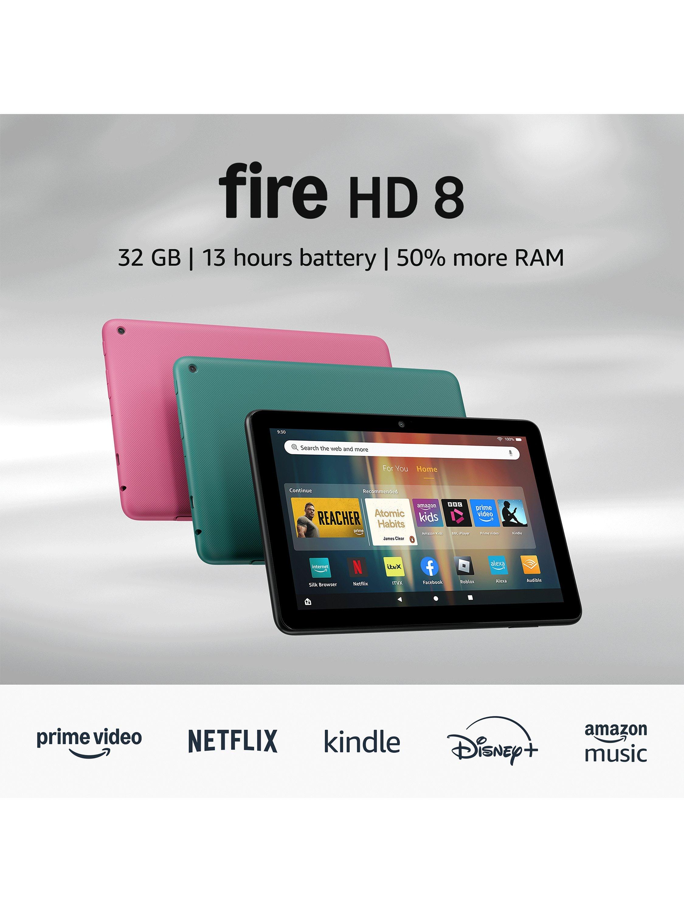 Fire HD 8 Tablet (2024) with Alexa Hands-Free, Hexa-core, Fire OS, Wi-Fi, 32 GB, 8", with Special Offers, Emerald