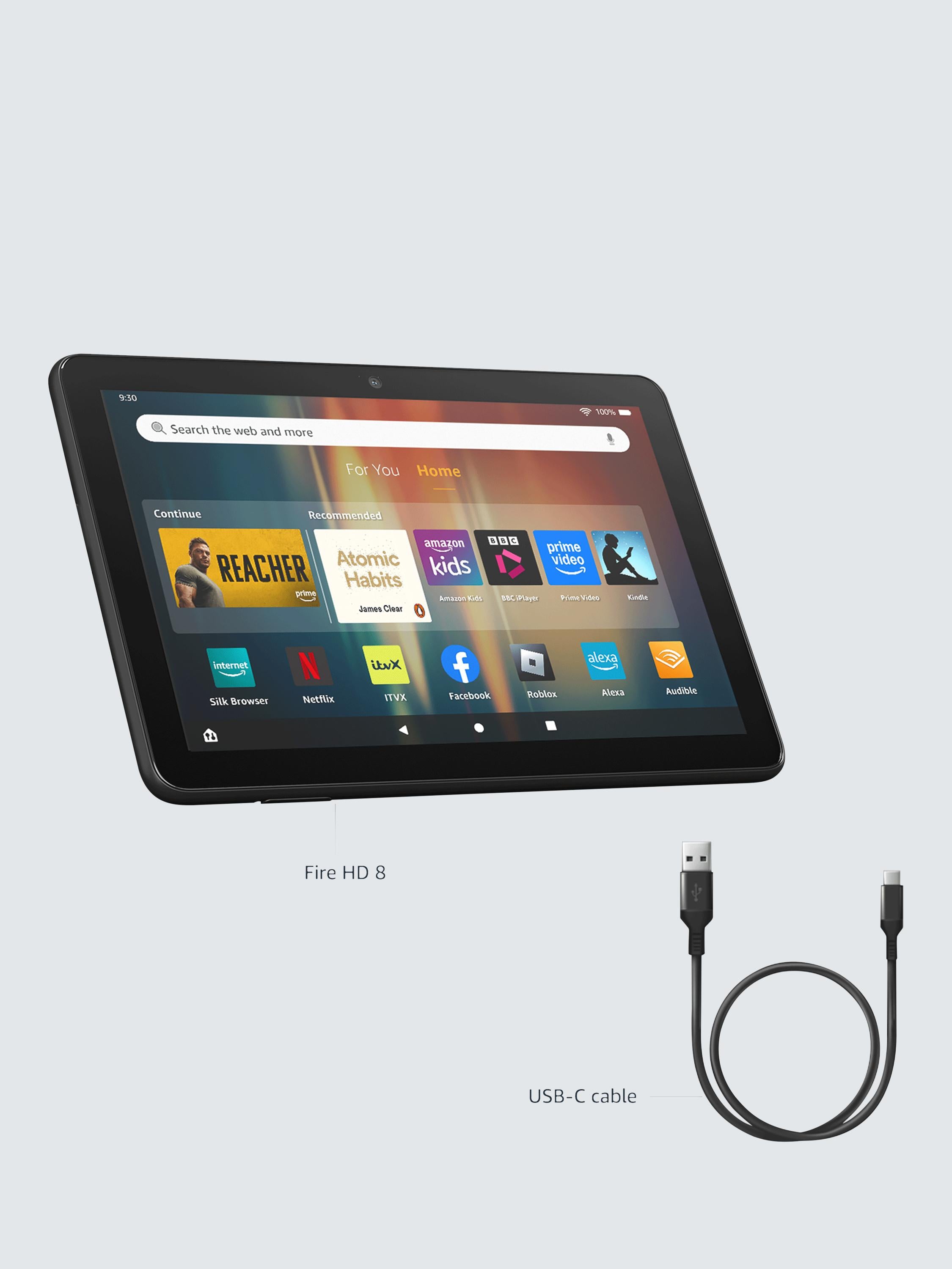 Fire HD 8 Tablet (2024) with Alexa Hands-Free, Hexa-core, Fire OS, Wi-Fi, 32 GB, 8", with Special Offers, Emerald
