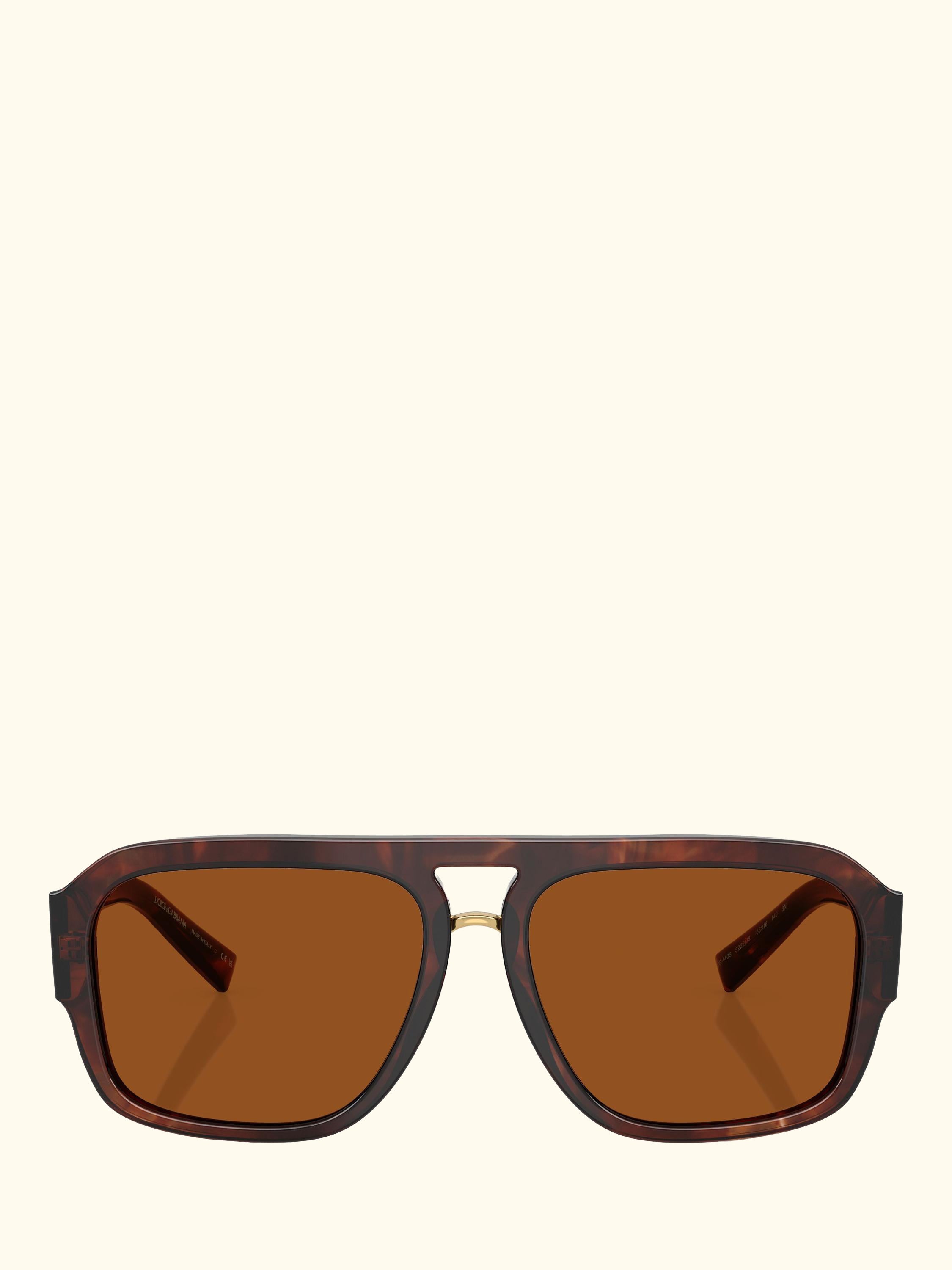 DG4403 Men's Rectangular Sunglasses, Dark Red Brown/Brown