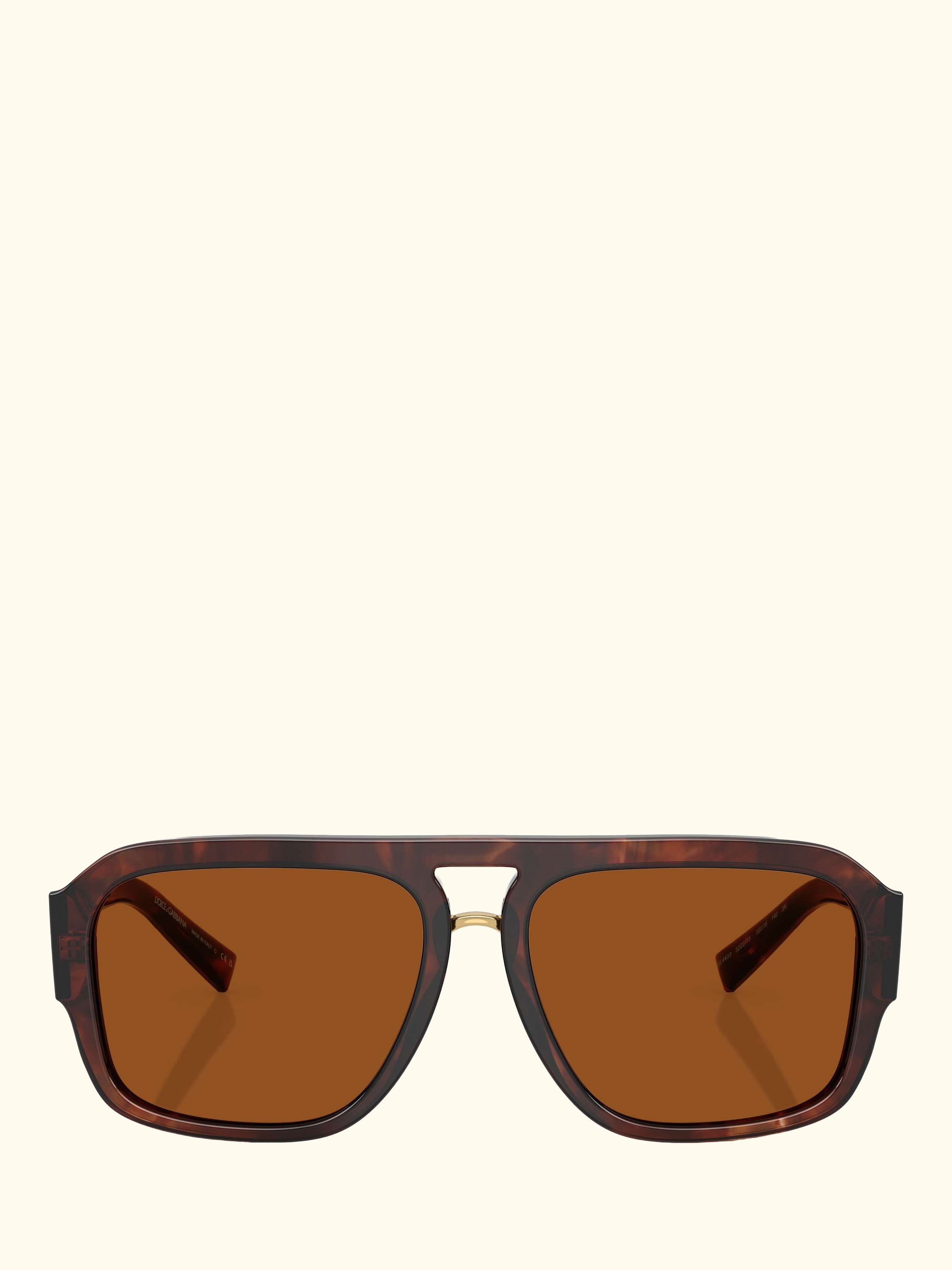 DG4403 Men's Rectangular Sunglasses, Dark Red Brown/Brown