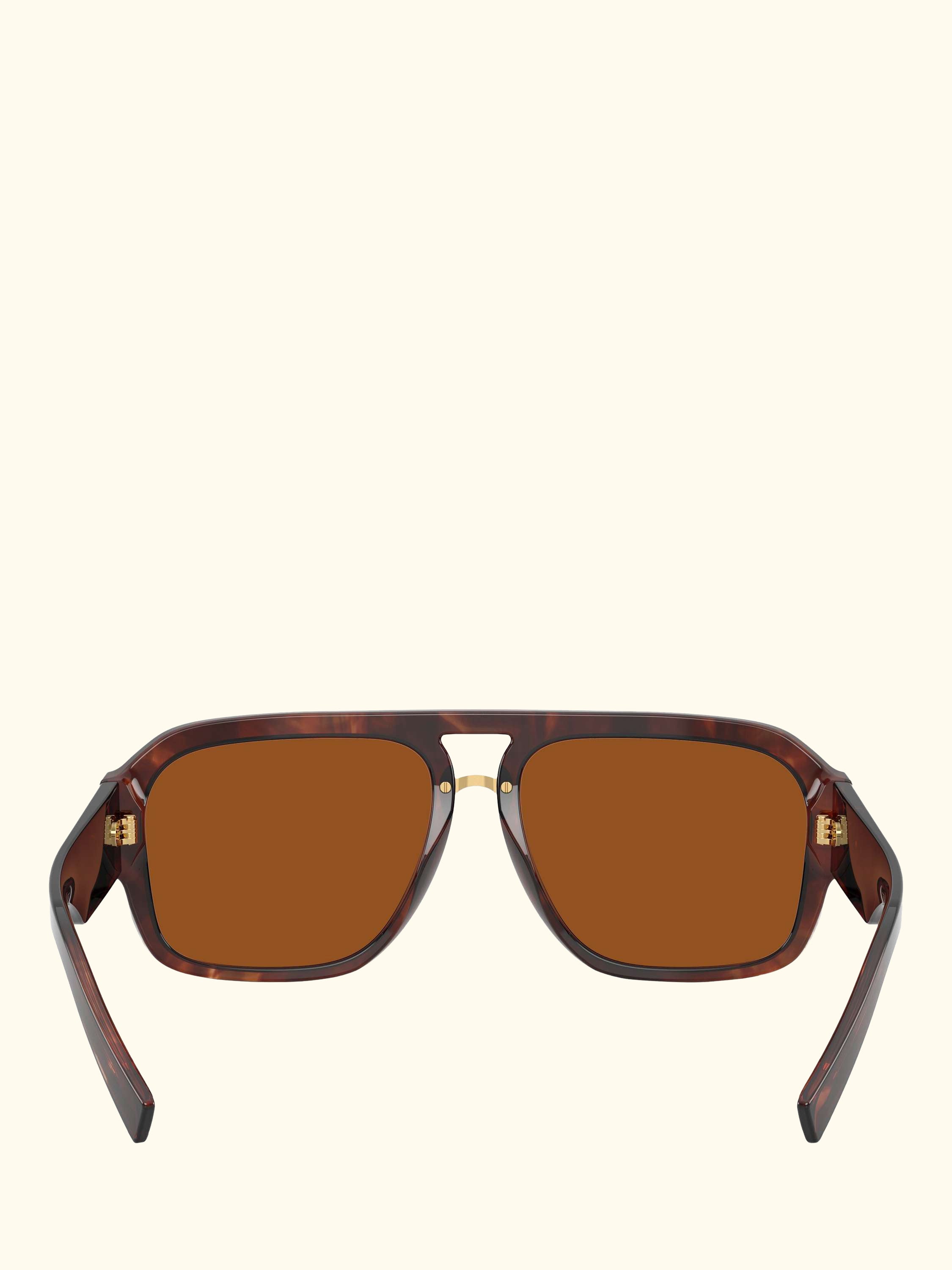DG4403 Men's Rectangular Sunglasses, Dark Red Brown/Brown
