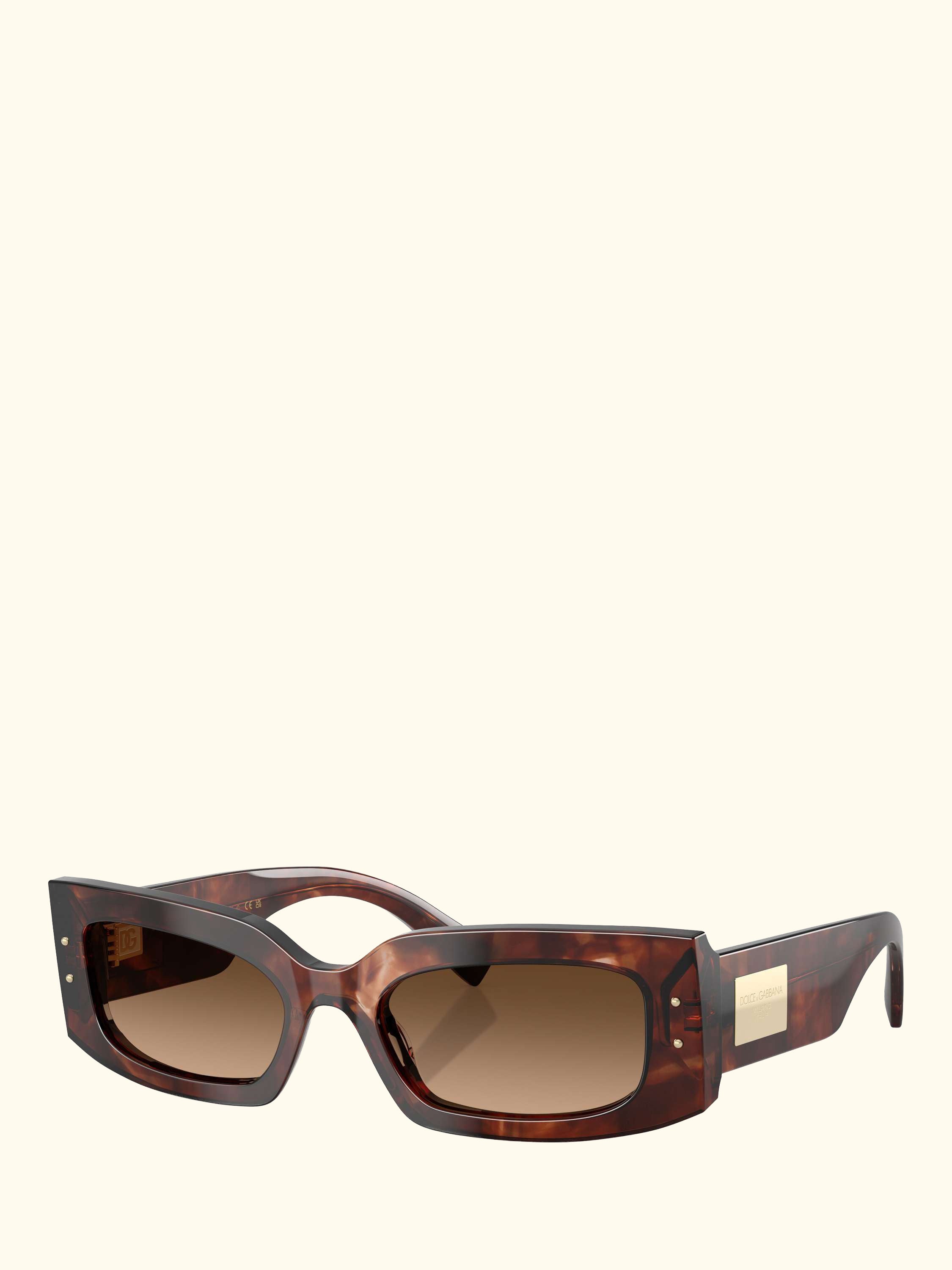 DG4479 Women's Rectangular Sunglasses, Dark Red Havana