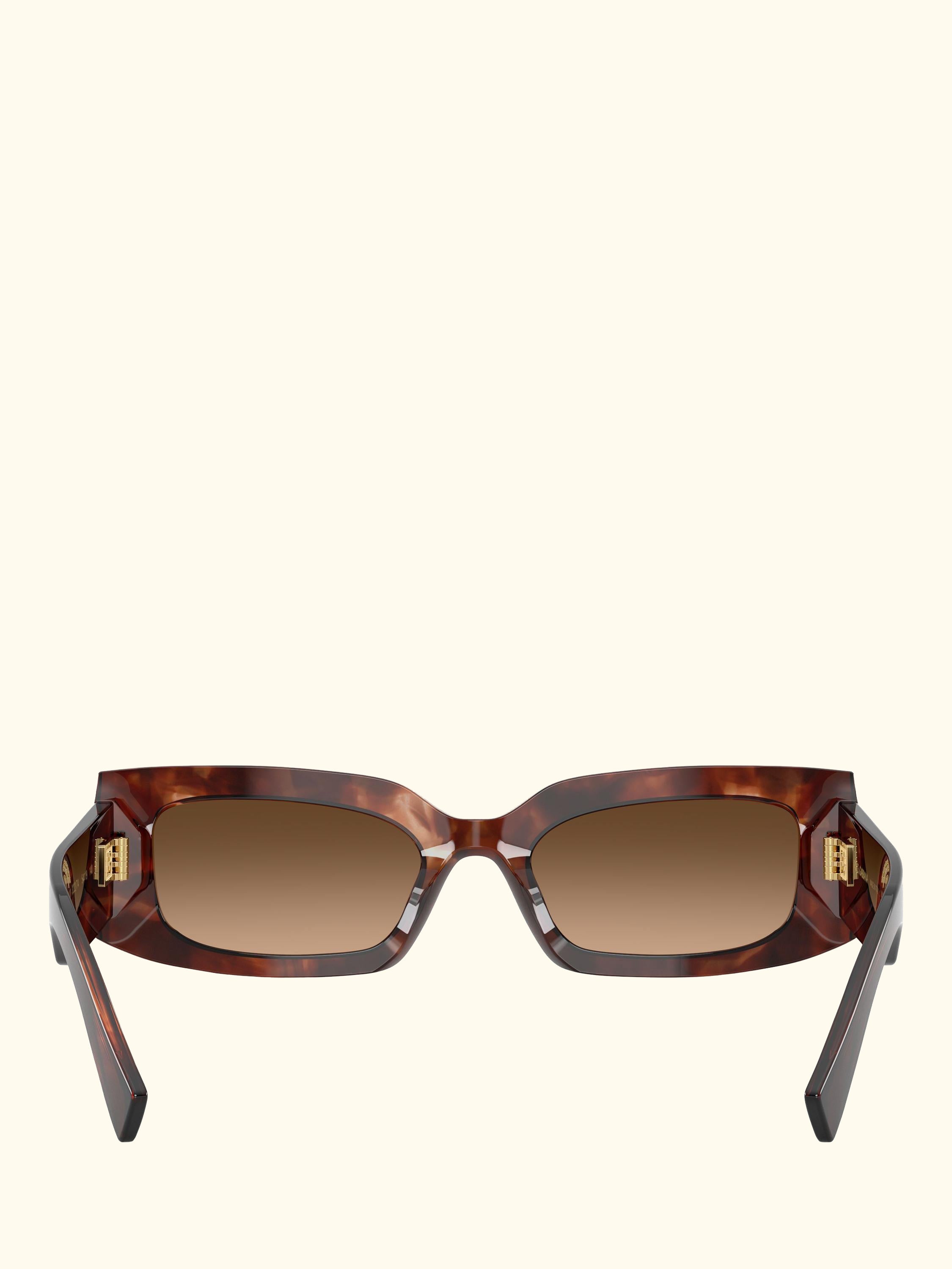 DG4479 Women's Rectangular Sunglasses, Dark Red Havana