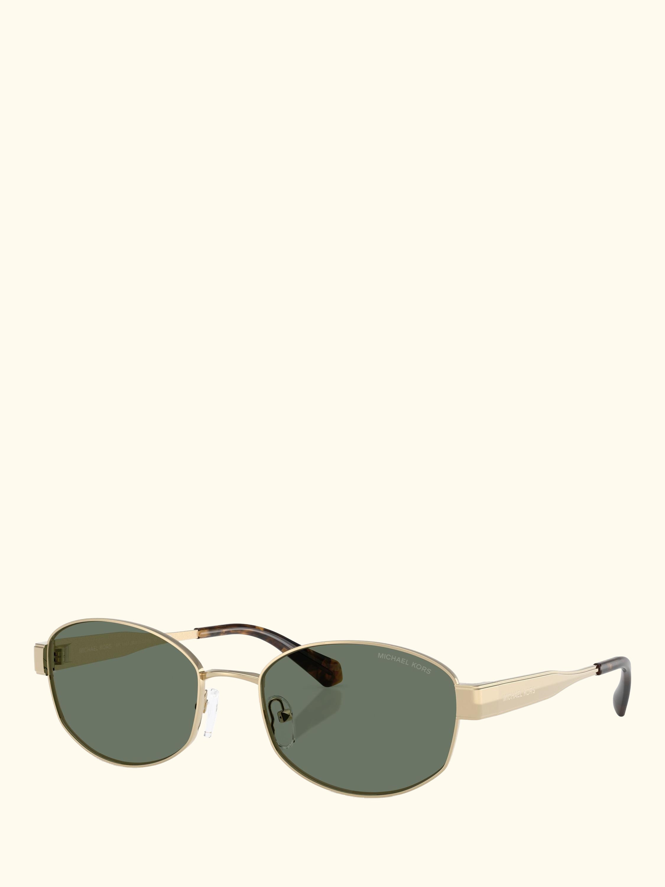 0MK1161 Square Sunglasses, Light Gold/Green