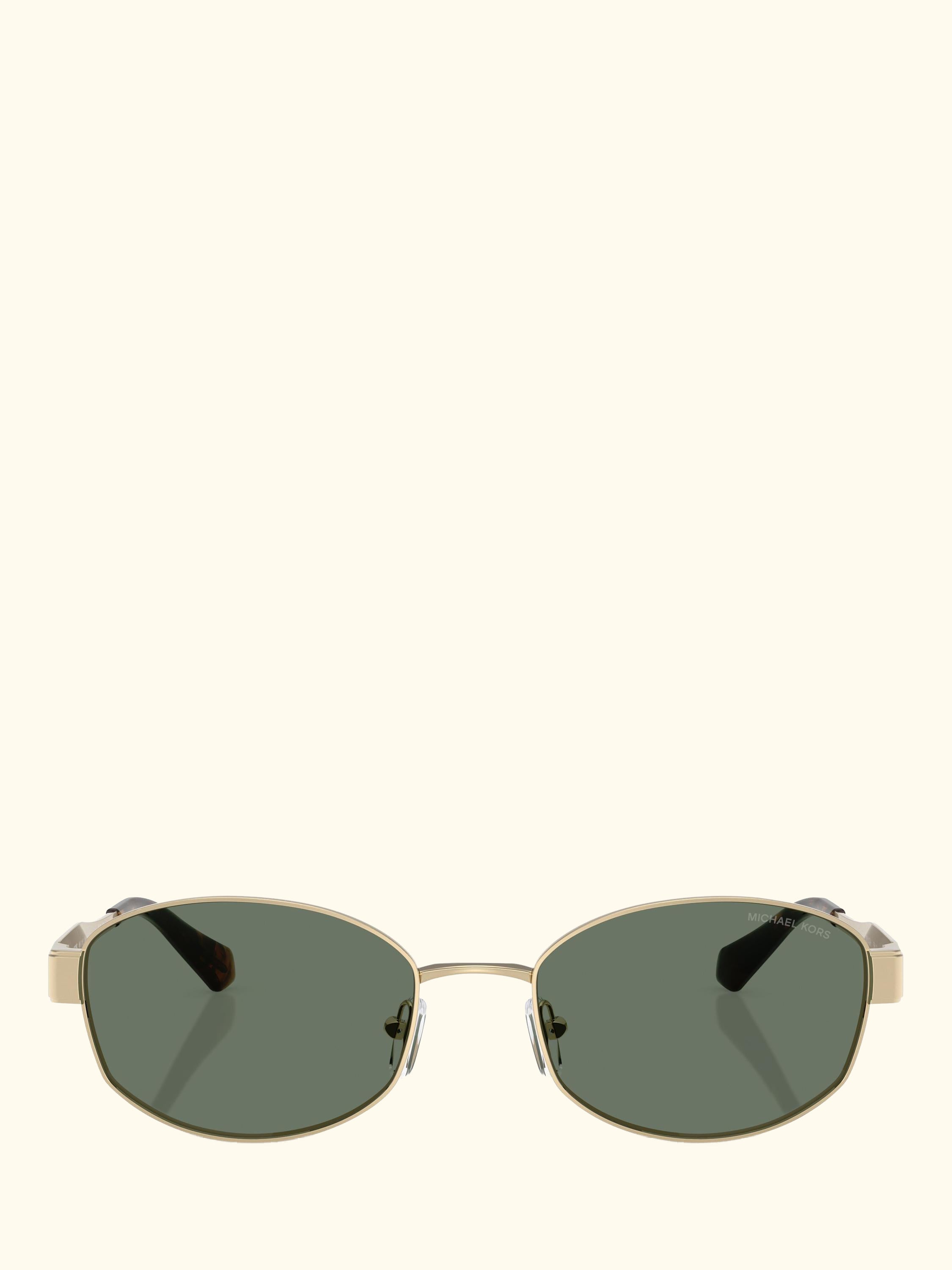 0MK1161 Square Sunglasses, Light Gold/Green