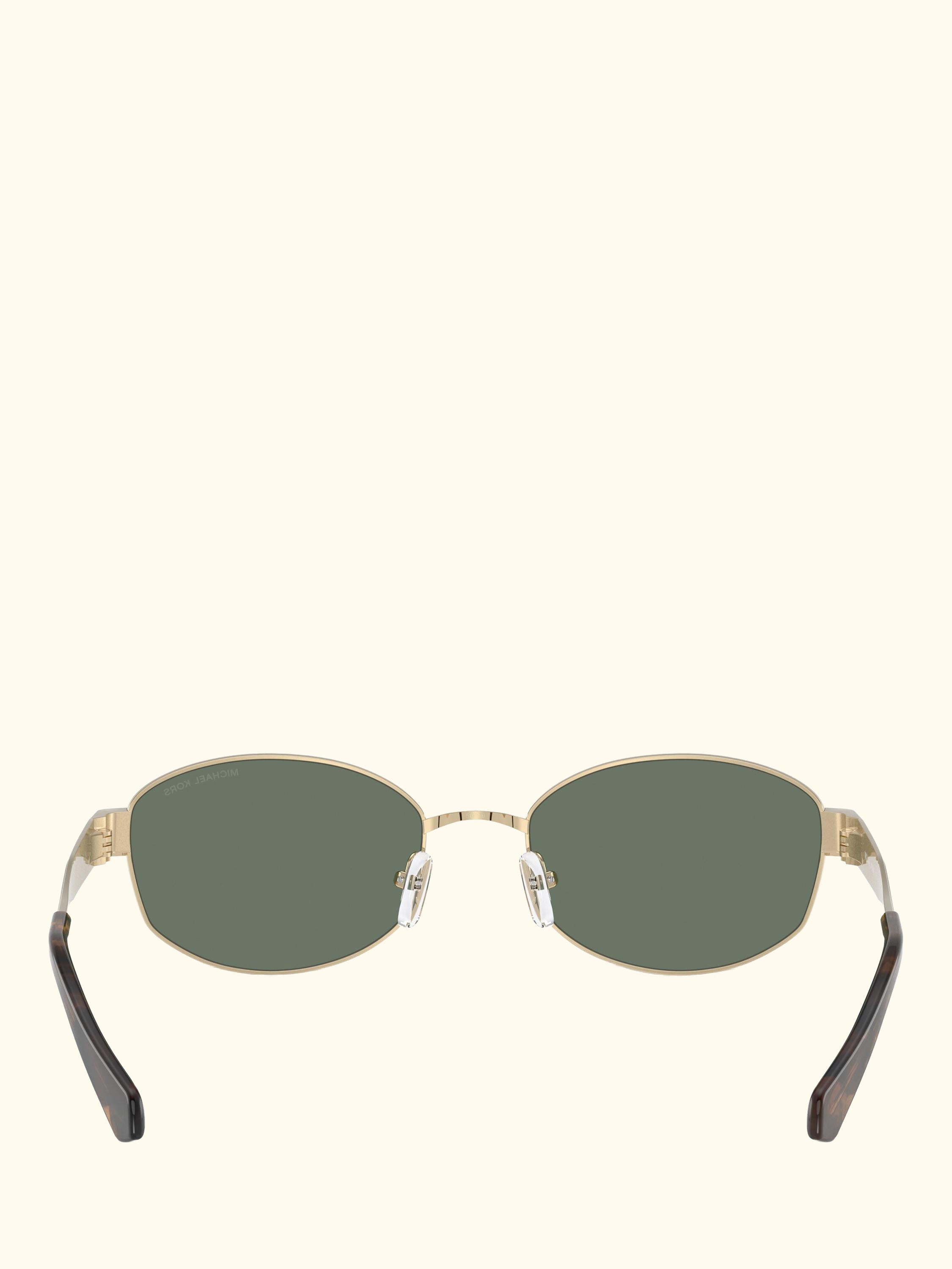 0MK1161 Square Sunglasses, Light Gold/Green