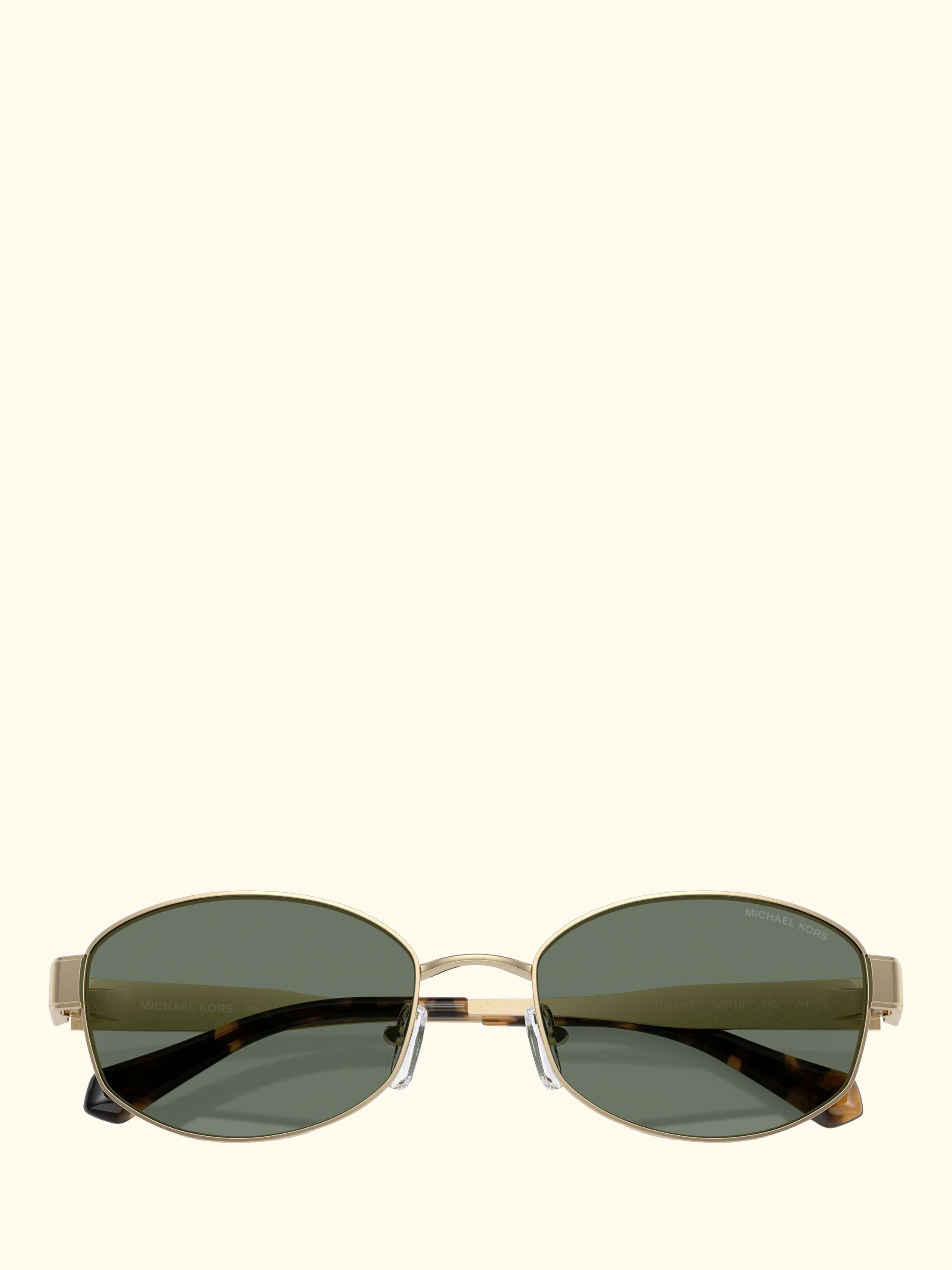 0MK1161 Square Sunglasses, Light Gold/Green