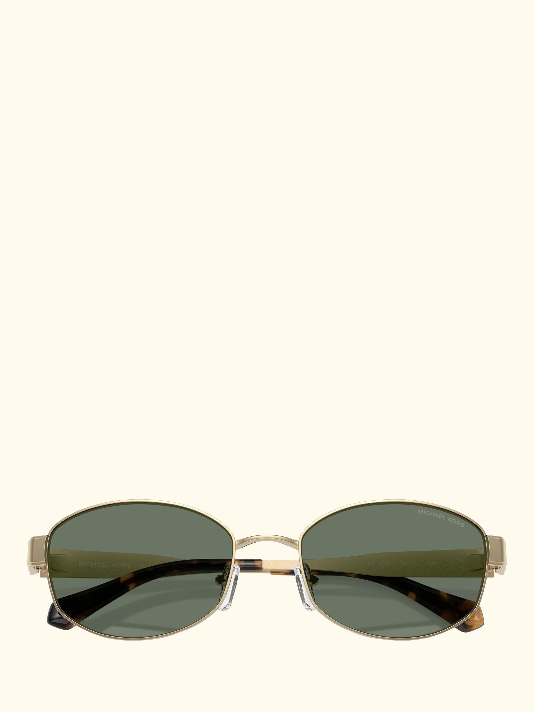 0MK1161 Square Sunglasses, Light Gold/Green