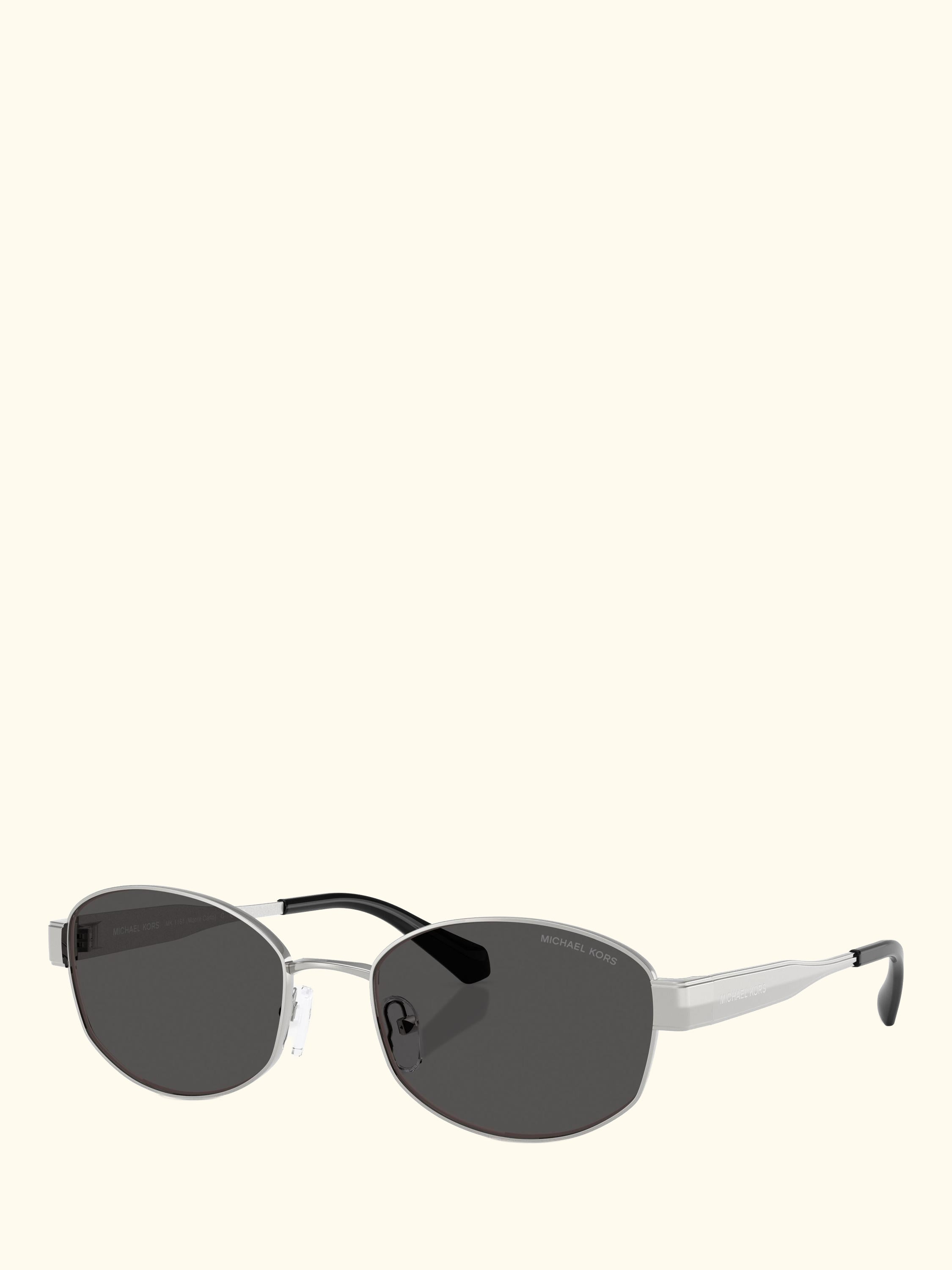 0MK1161 Oval Sunglasses, Silver/Black