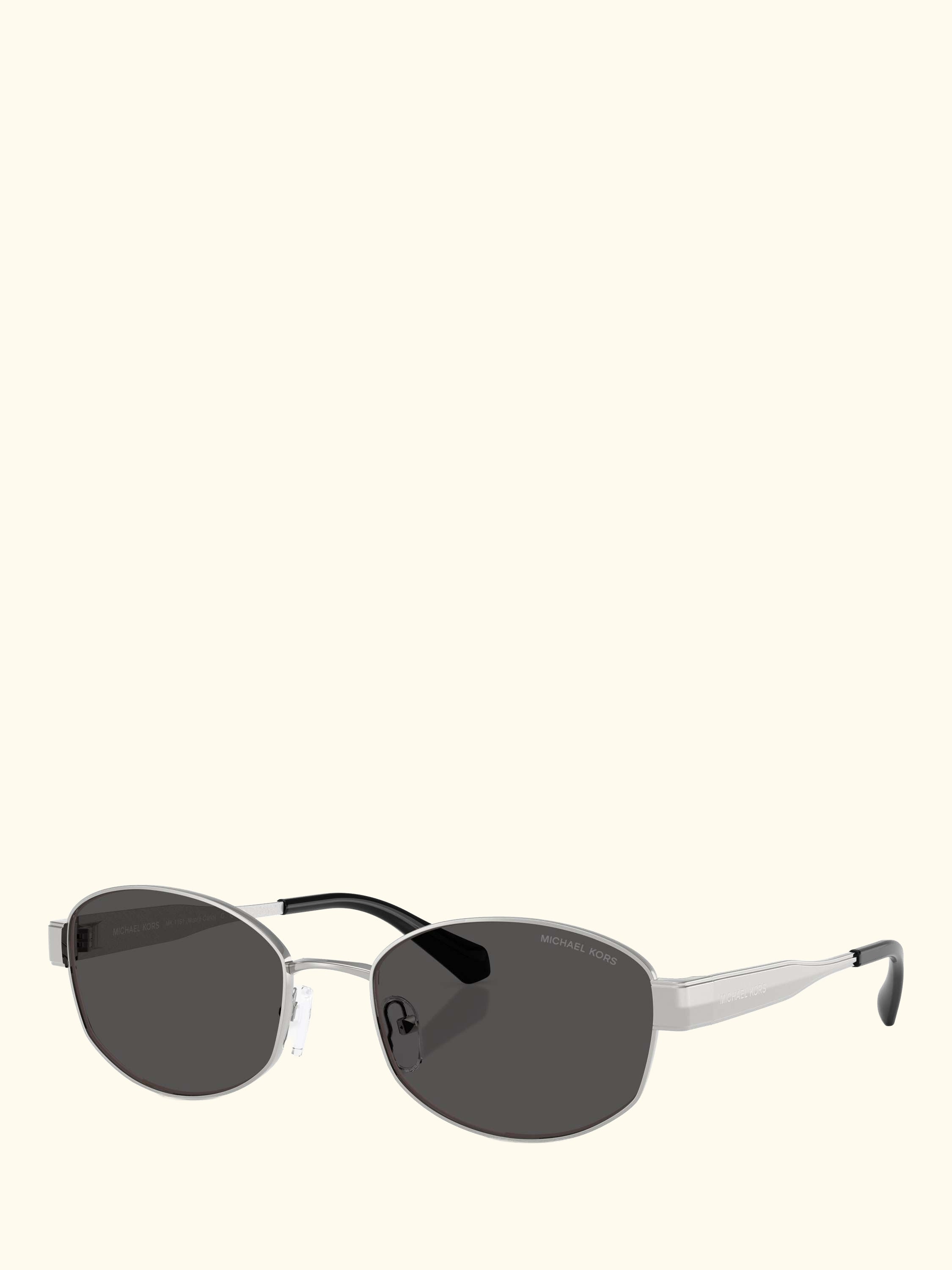 0MK1161 Oval Sunglasses, Silver/Black