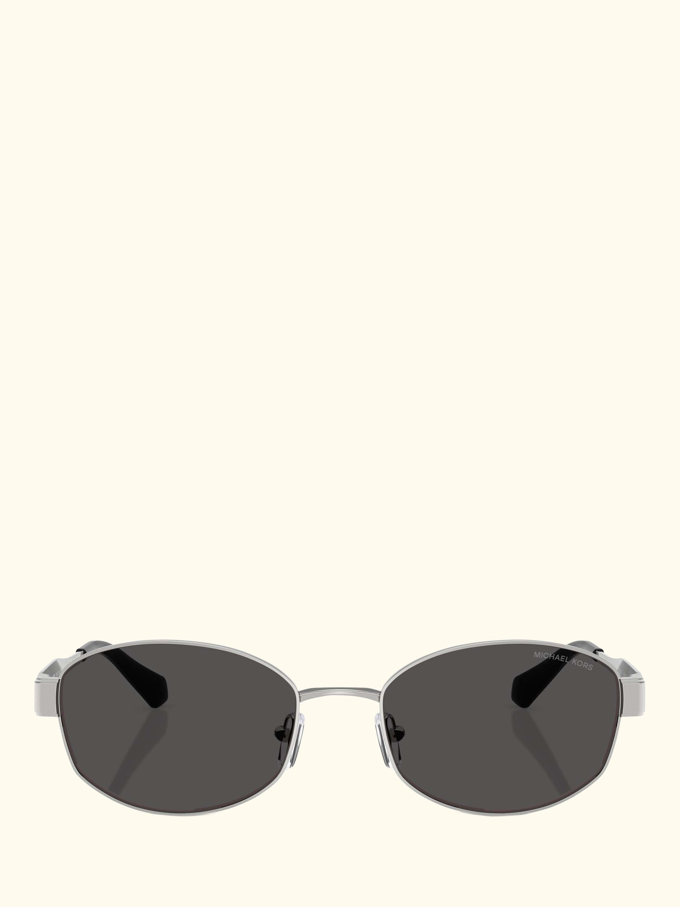 0MK1161 Oval Sunglasses, Silver/Black