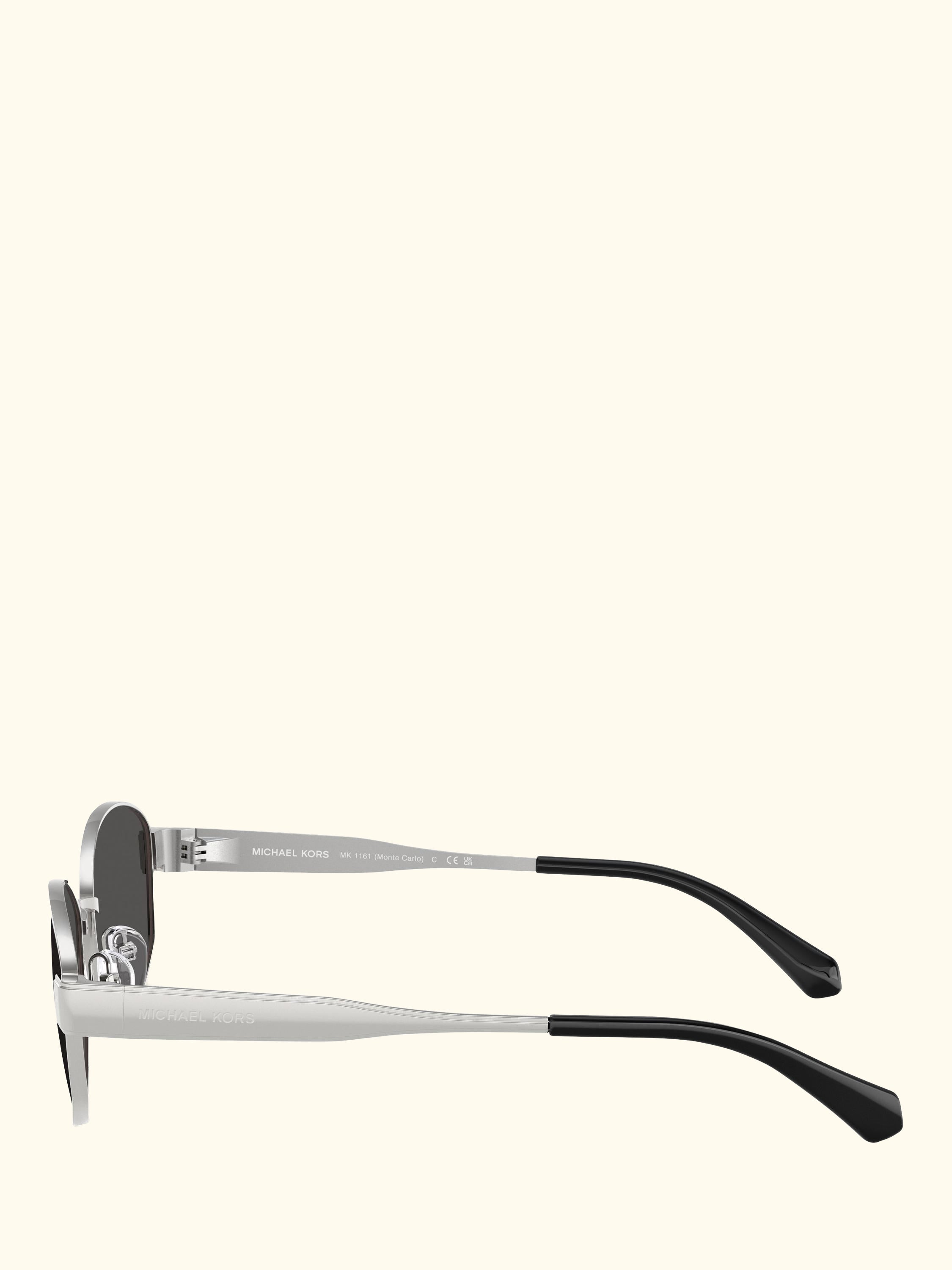 0MK1161 Oval Sunglasses, Silver/Black