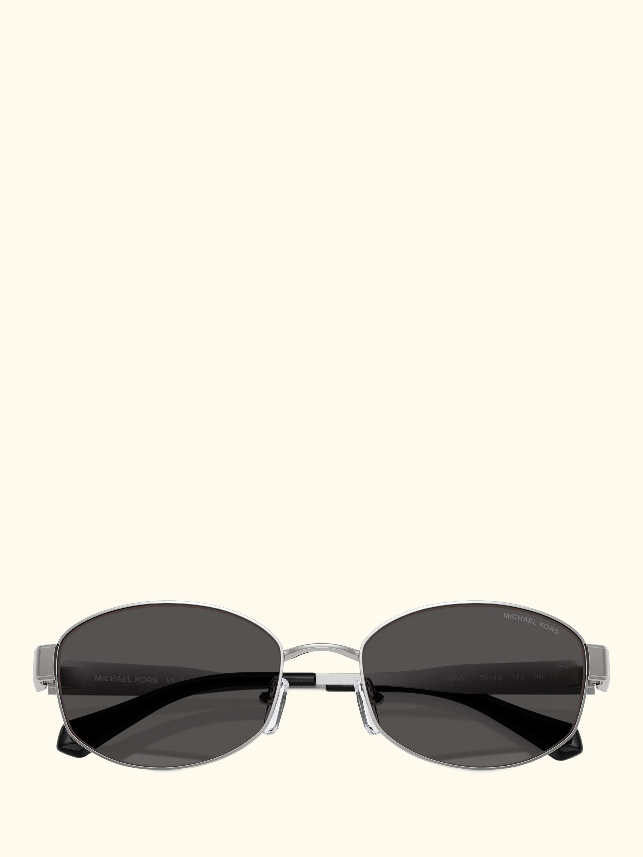 0MK1161 Oval Sunglasses, Silver/Black
